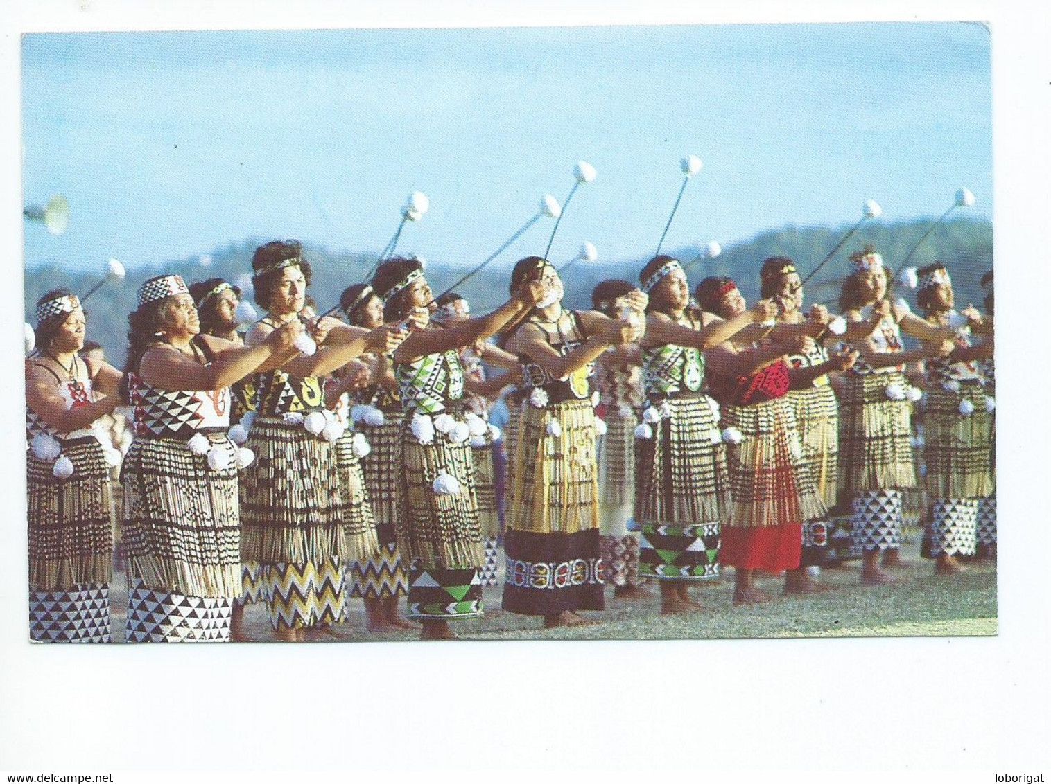 THE TAI TOKERAU GROUP PERFORMING A POI DANCE AT WAITANGI.- MAORI DANCES - AUSTRALIA ) - Aborigines