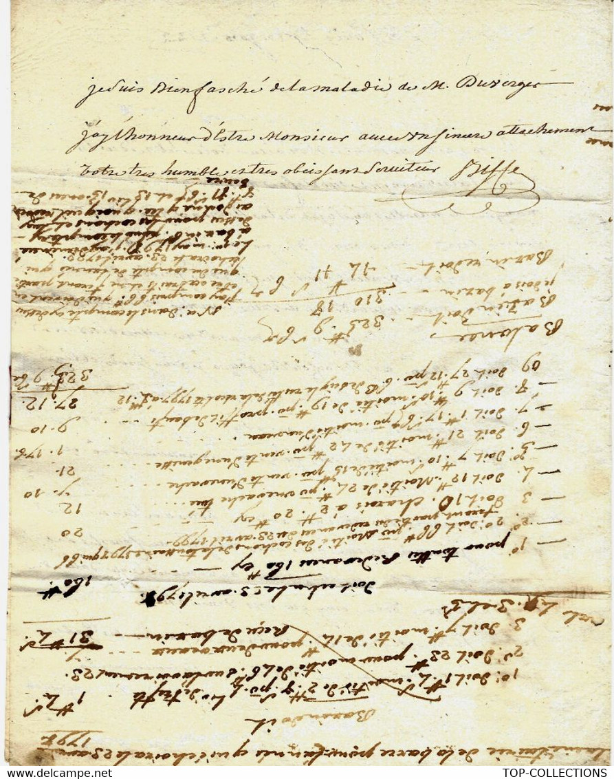 1742 De Paris INTERESSANTE LETTRE à Mr DE CHATEAUVIEUX DIRECTEUR DE LA BARONNIE Vitré EN BRETAGNE V. SCANS Et HISTORIQUE - Documents Historiques