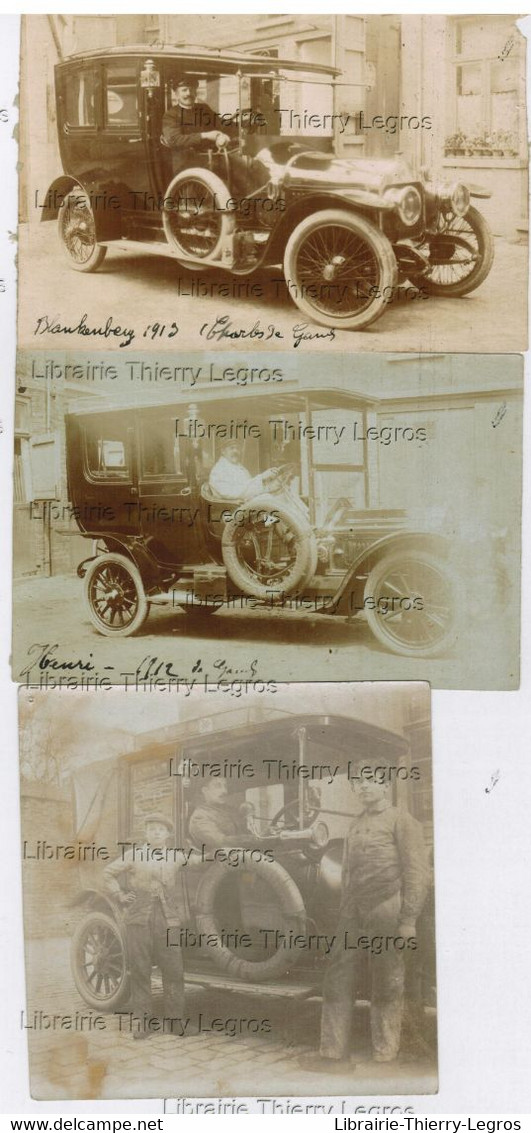 Lot De Trois Photos Automobile Voiture Car Ca 1912 - Cars