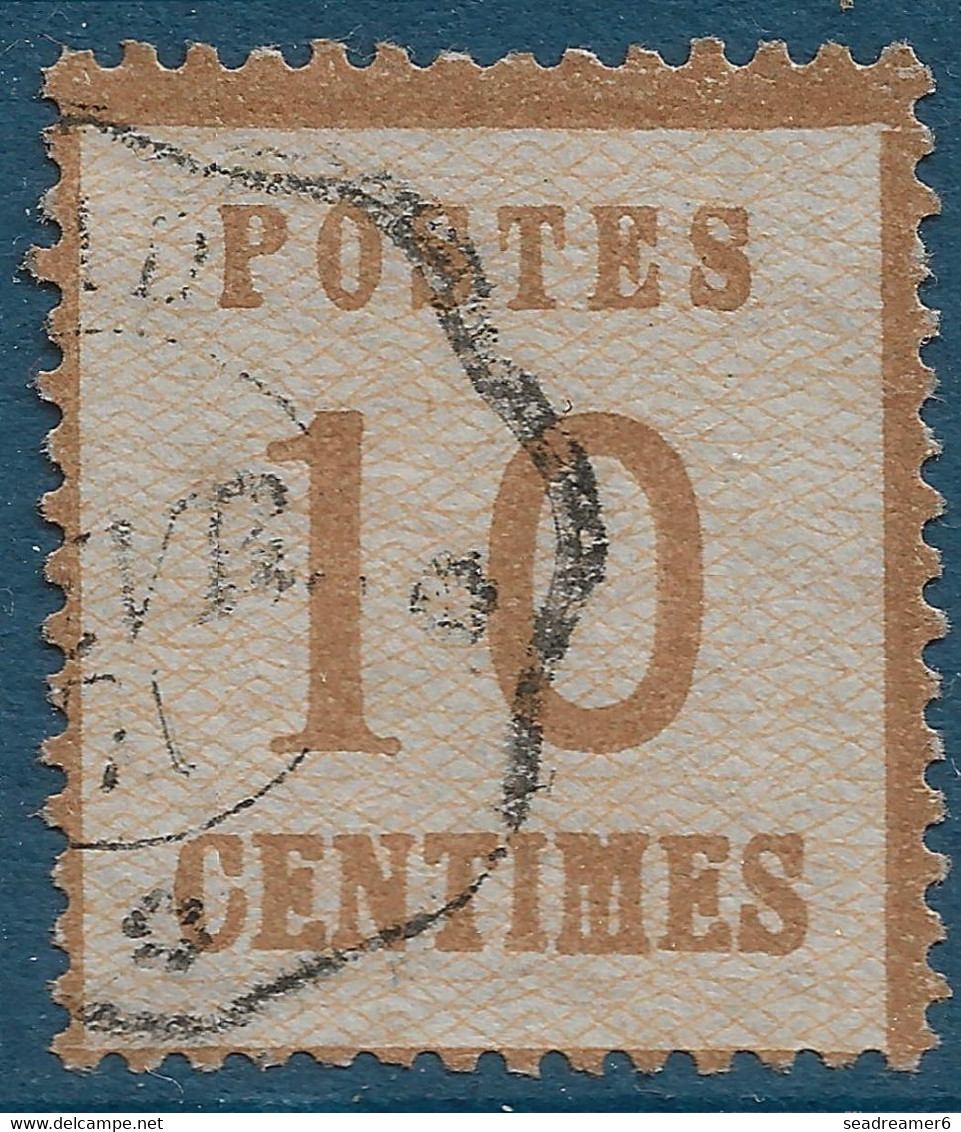 FRANCE Alsace Lorraine Occupation N°5 10c Obl Telegraphique De " VOID " TTB Signé Calves - Used Stamps