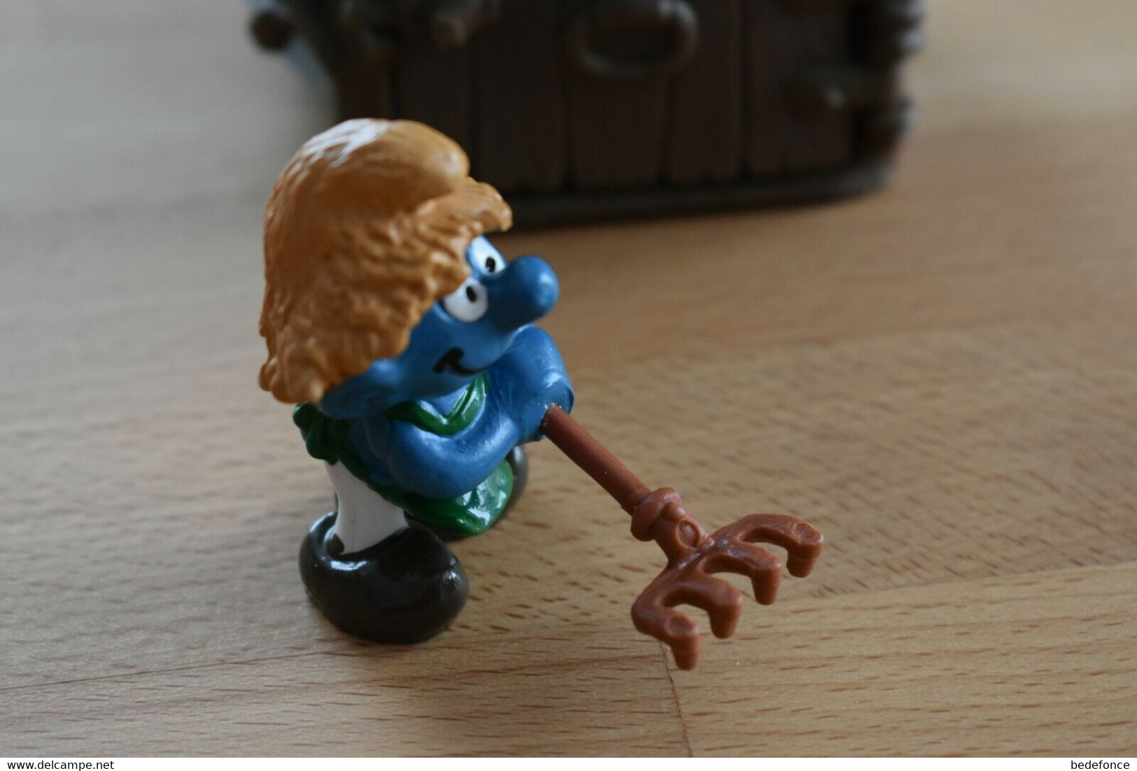 Schtroumpf, Smurf, Pitufo, Puffo, Schlumpf -paysan, Râteau - N° 20138 - Little Figures - Plastic