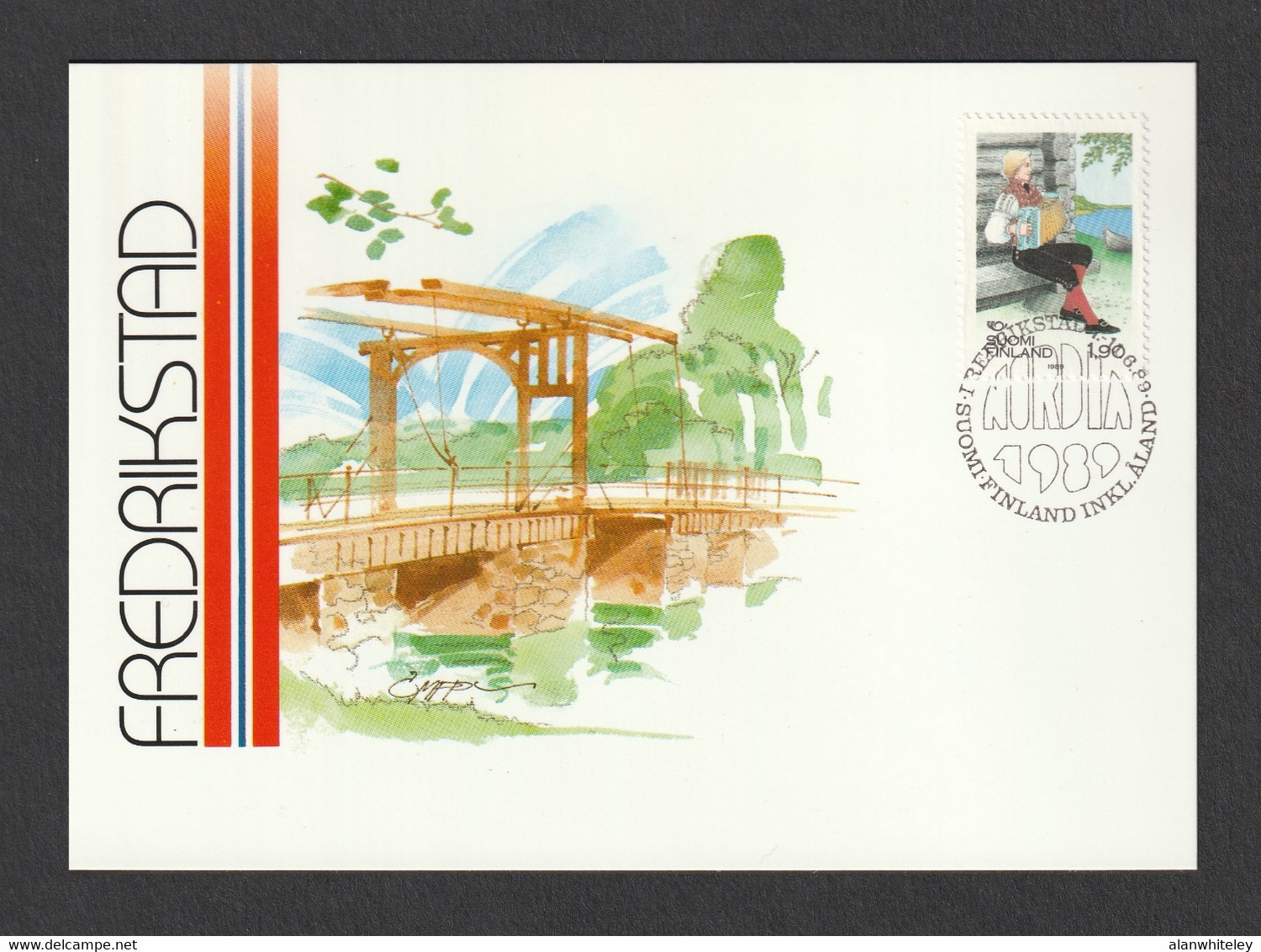 FINLAND 1989 NORDIA 1989 / Fredrikstad: Exhibition Card CANCELLED - Storia Postale