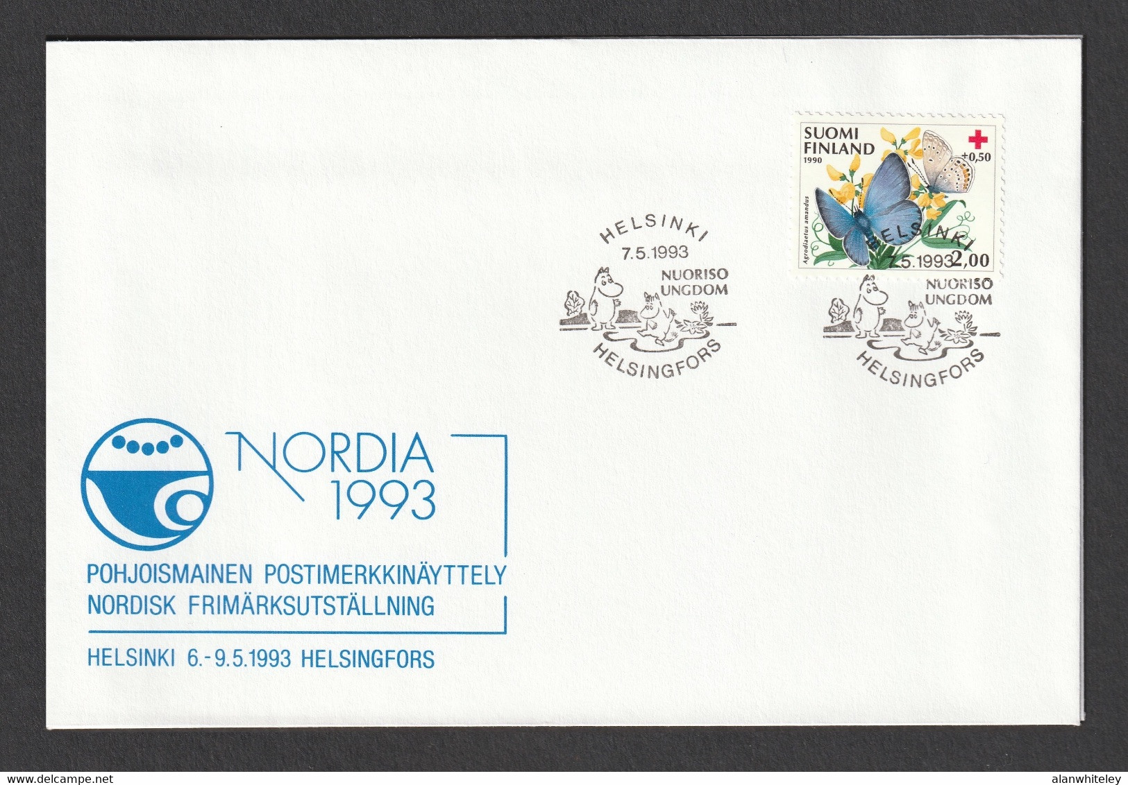 FINLAND 1993 NORDIA 1993 Exhibition: Exhibition Cover CANCELLED - Briefe U. Dokumente
