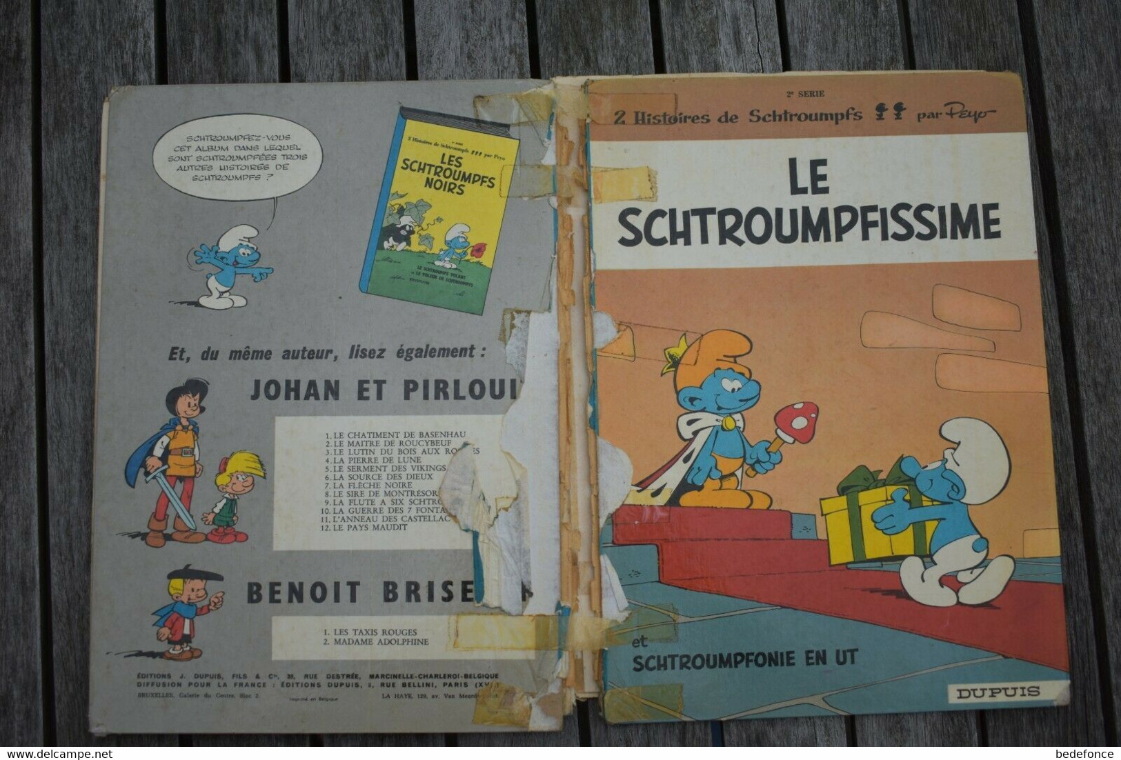 Schtroumpfs - 2 - Le Schtroumpfissime - de Peyo - EO - pour pièces détachées