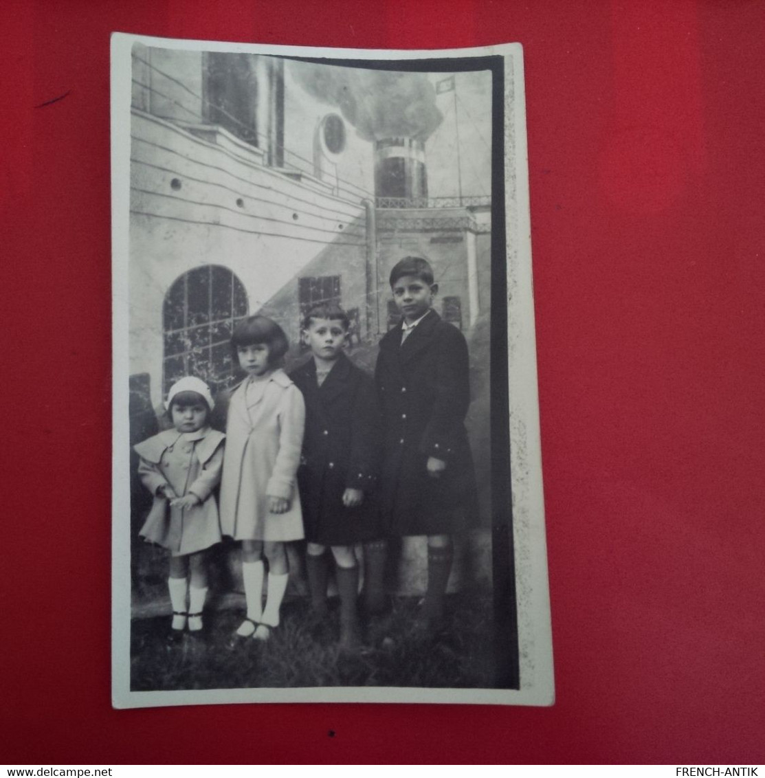 CARTE PHOTO LIEU A IDENTIFIER ENFANTS PHOTO MONTAGE BATEAU - Zu Identifizieren