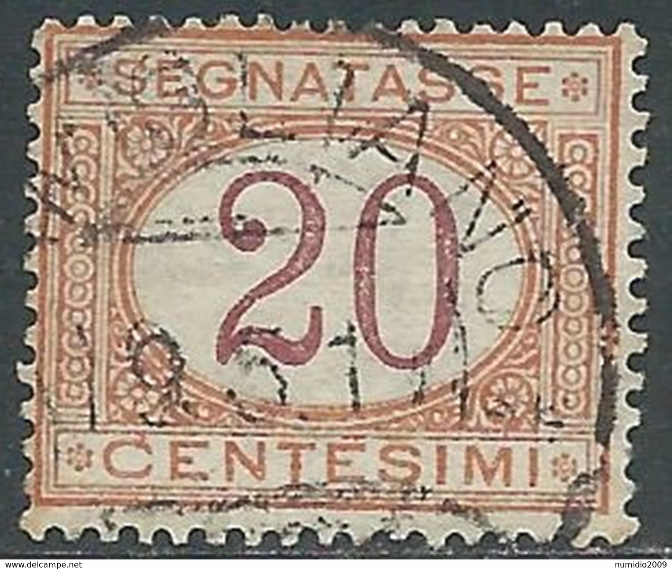 1890-94 REGNO SEGNATASSE USATO 20 CENT - RF28 - Taxe
