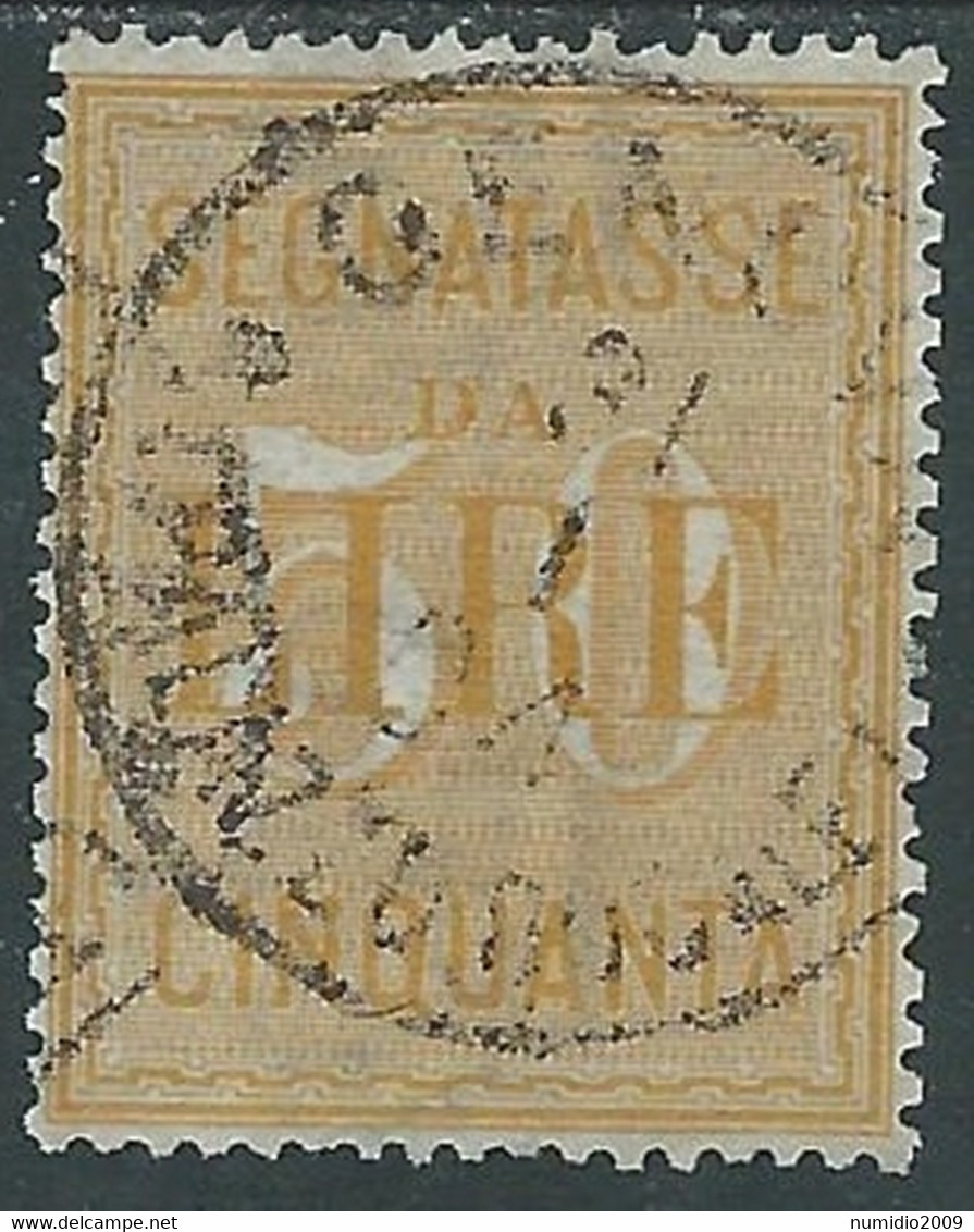 1903 REGNO SEGNATASSE USATO 50 LIRE - RF7-3 - Segnatasse