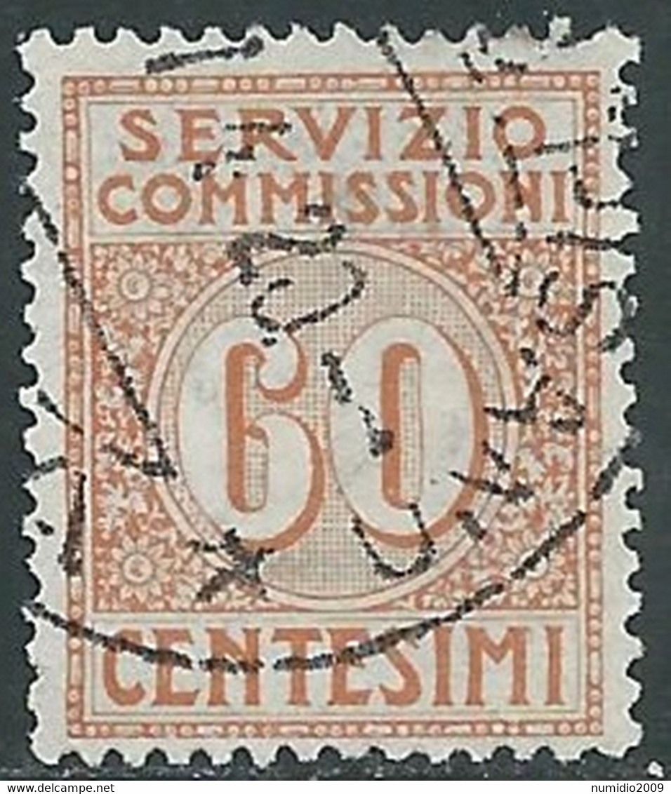 1913 REGNO SERVIZIO COMMISSIONI USATO 60 CENT - RF28-2 - Mandatsgebühr