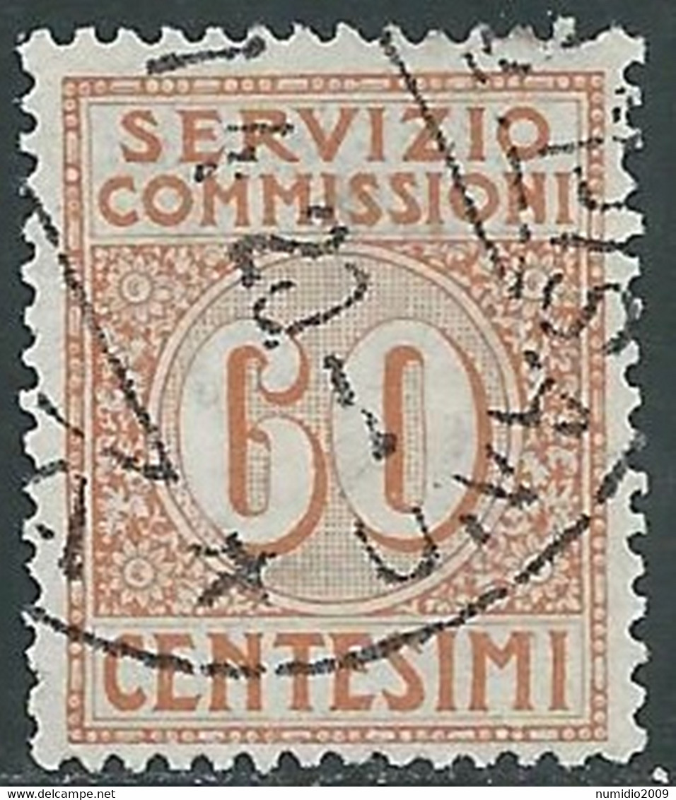 1913 REGNO SERVIZIO COMMISSIONI USATO 60 CENT - RF28-2 - Vaglia Postale