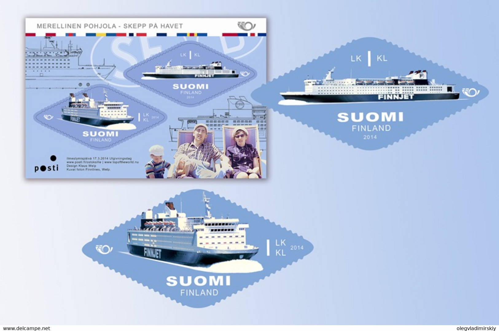 Finland 2014 Norden Joint Issue Sea Ferries Life At The Sea Block Mint - Neufs