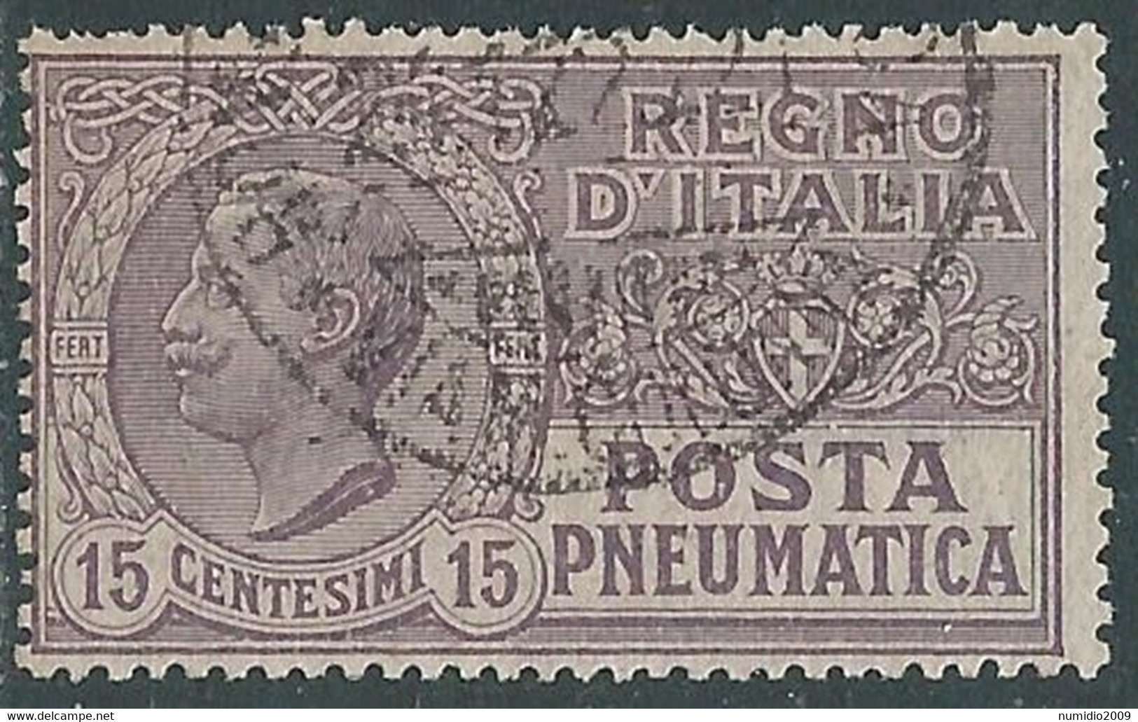 1919-23 REGNO POSTA PNEUMATICA USATO 15 CENT - RF9-7 - Pneumatic Mail