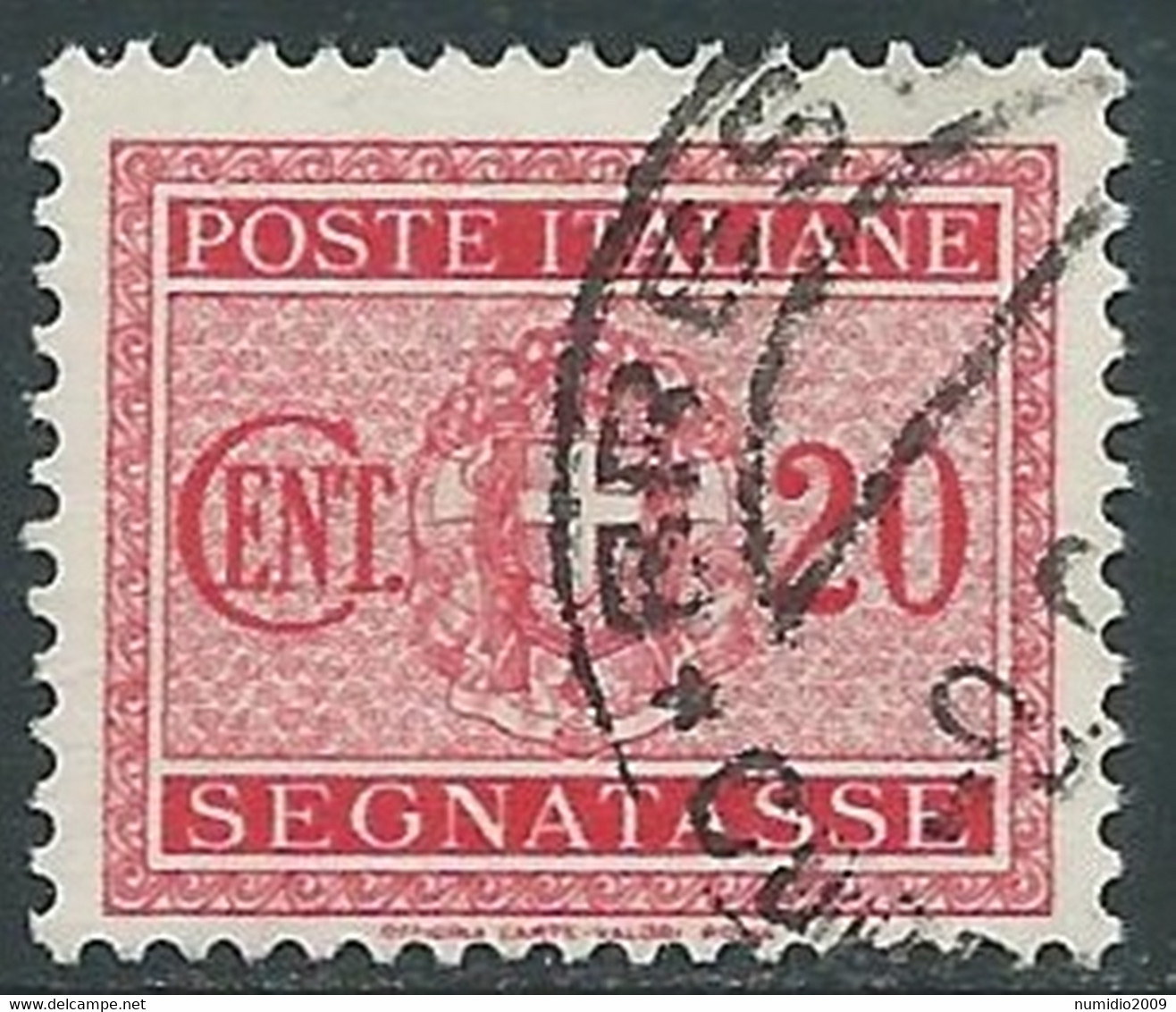 1934 REGNO SEGNATASSE USATO 20 CENT - RF28 - Segnatasse