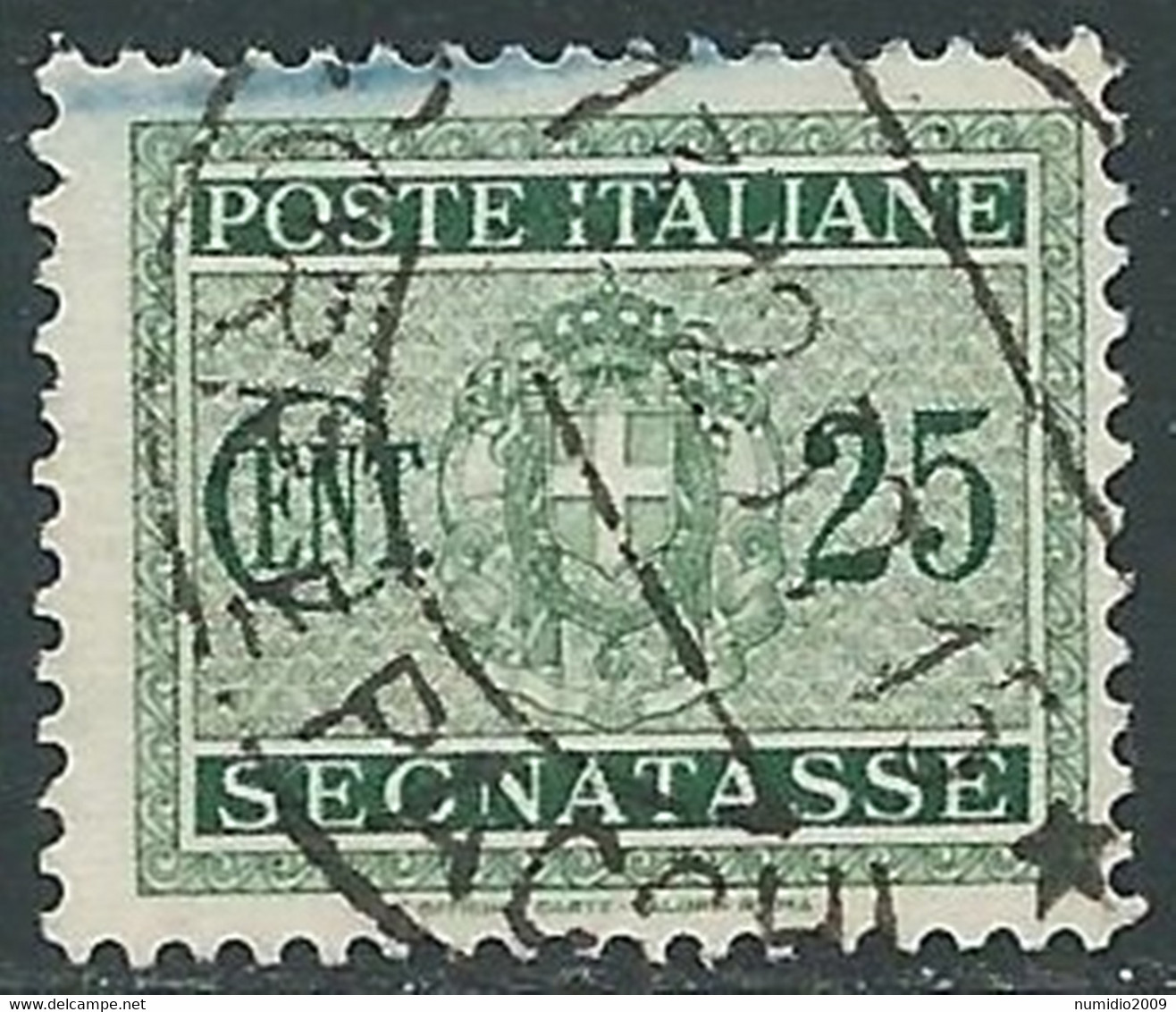 1934 REGNO SEGNATASSE USATO 25 CENT - RF28-2 - Segnatasse