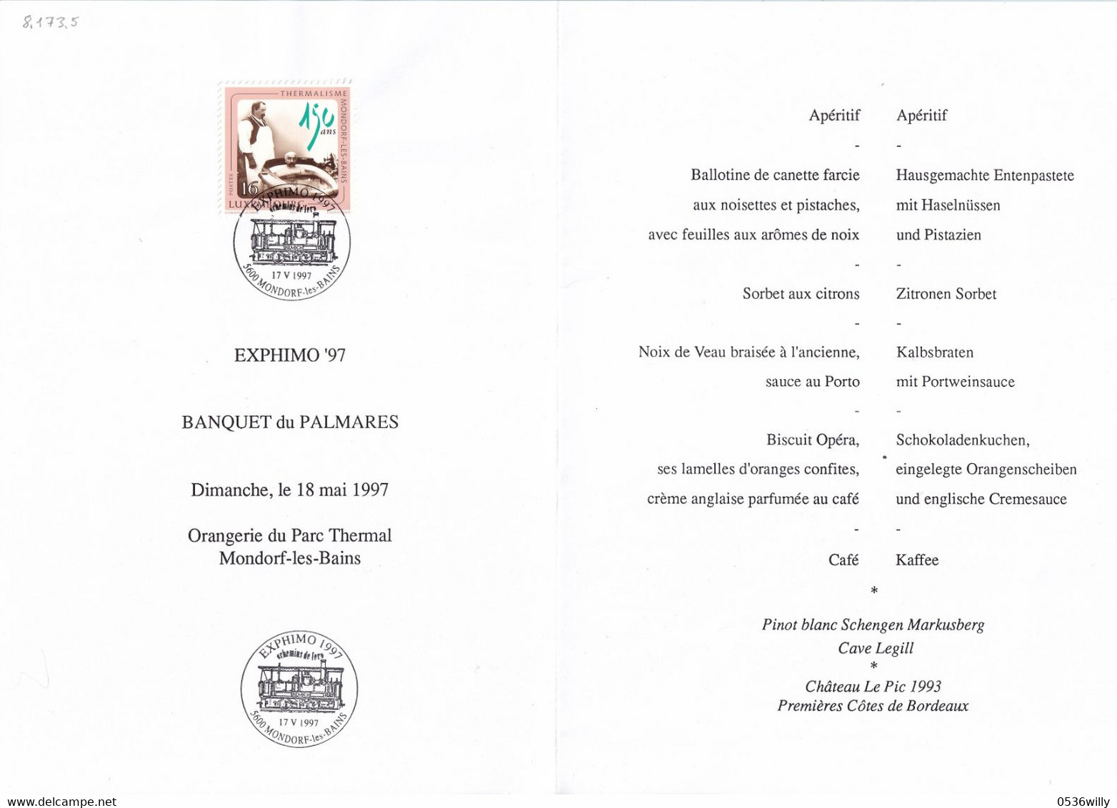 Mondorf-les-Bains - EXPHIMO (8.173.5) - Covers & Documents