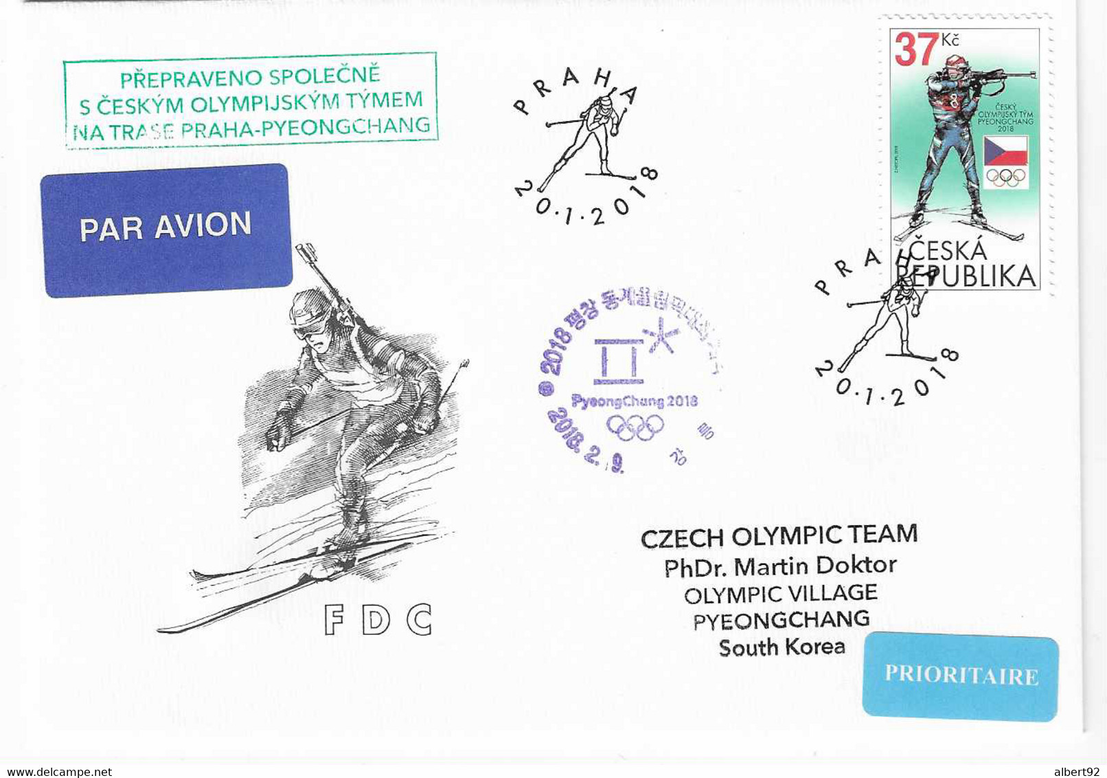 2018 Jeux Olympiques D'Hiver De Pyeongchang: émission Tchèque : Le Biathlon - Hiver 2018 : Pyeongchang