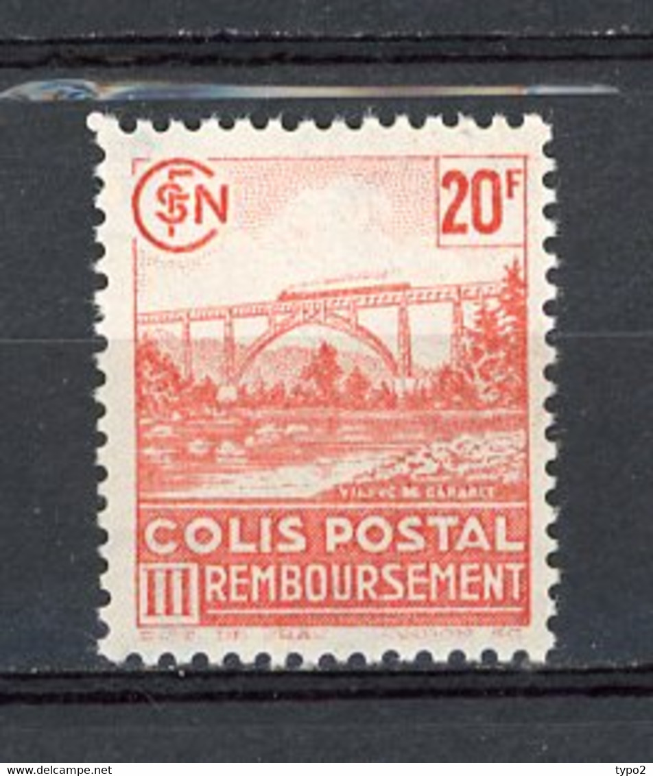 FR - COLIS - Yv. N° 211  *  20f Rouge  Remboursement Cote 5 Euro BE 2 Scans - Mint/Hinged