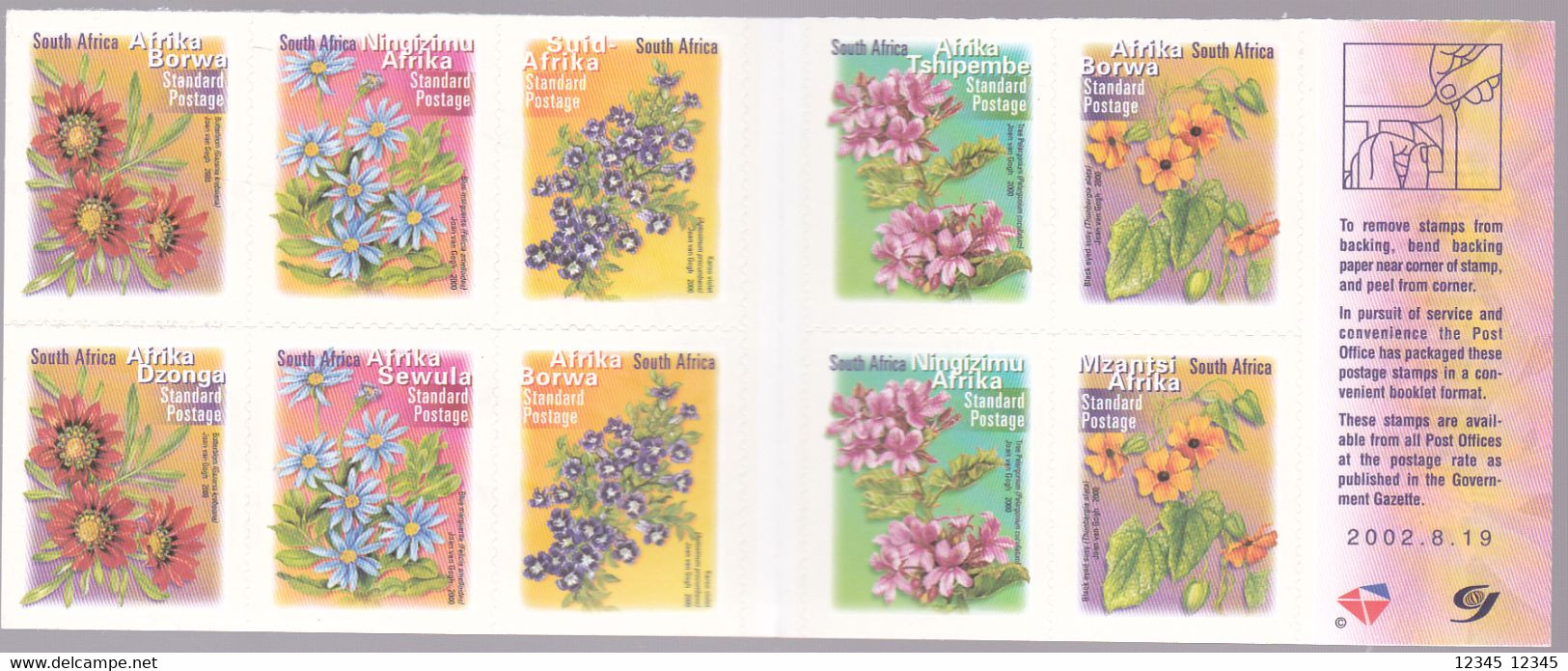 Zuid Afrika 2000, Postfris MNH, Flowers 2002.8.19 - Booklets
