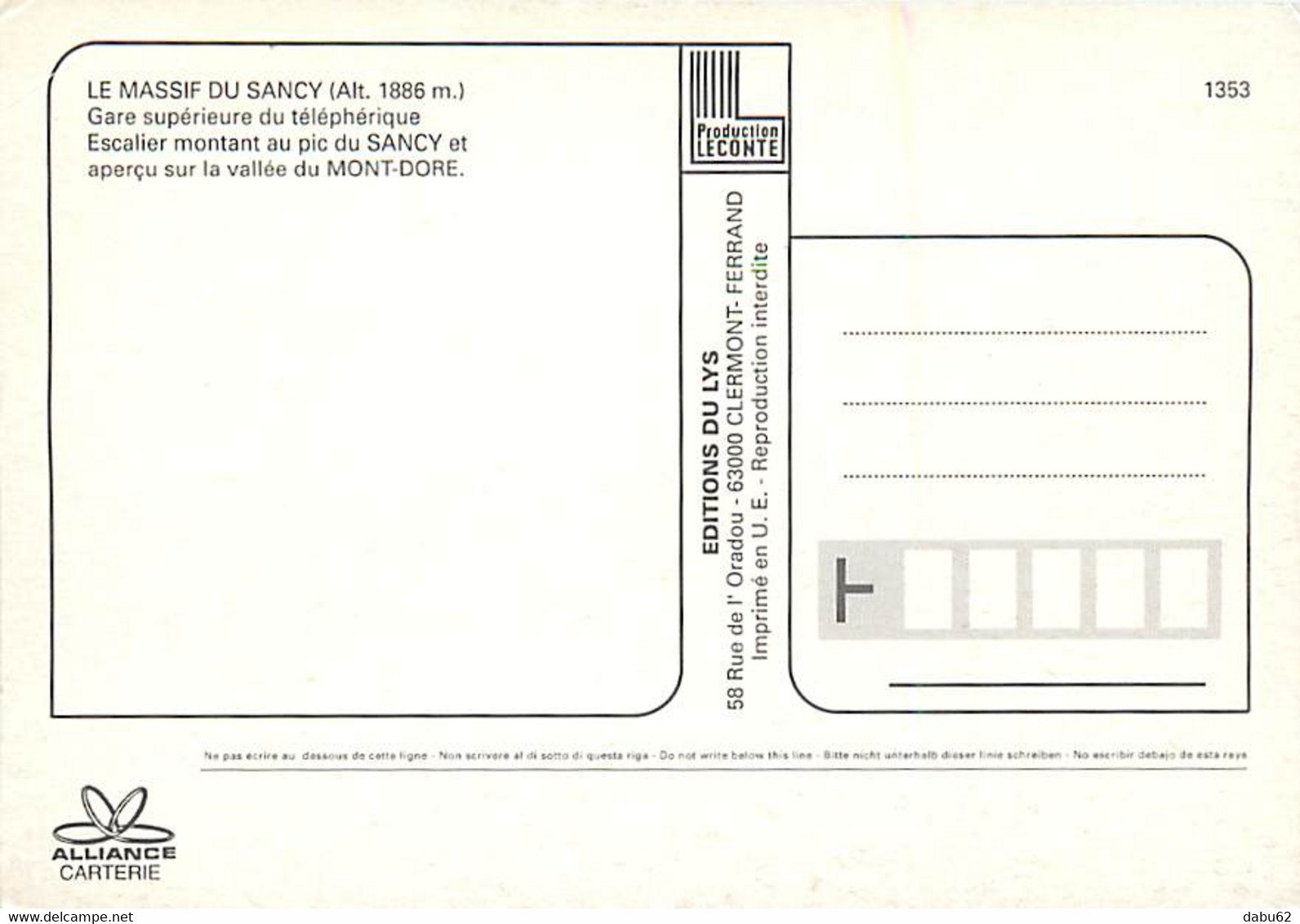 63 - Le Sancy - Massif Du Sancy - Puy De Sancy - CPM - Voir Scans Recto-Verso - Other & Unclassified