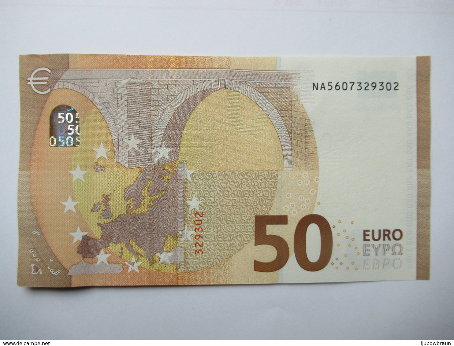 50 Euro-Schein NA( N001) Unc.Draghi - 50 Euro