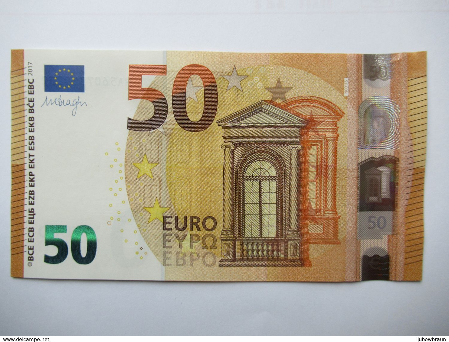 50 Euro-Schein NA( N001) Unc.Draghi - 50 Euro