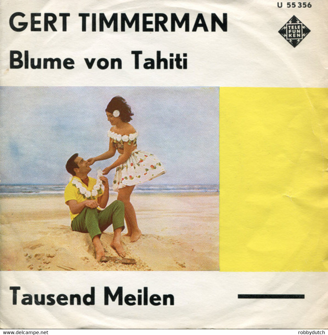 * 7" *  Gert Timmerman - Blume Von Tahiti (Holland 1963) - Otros - Canción Alemana