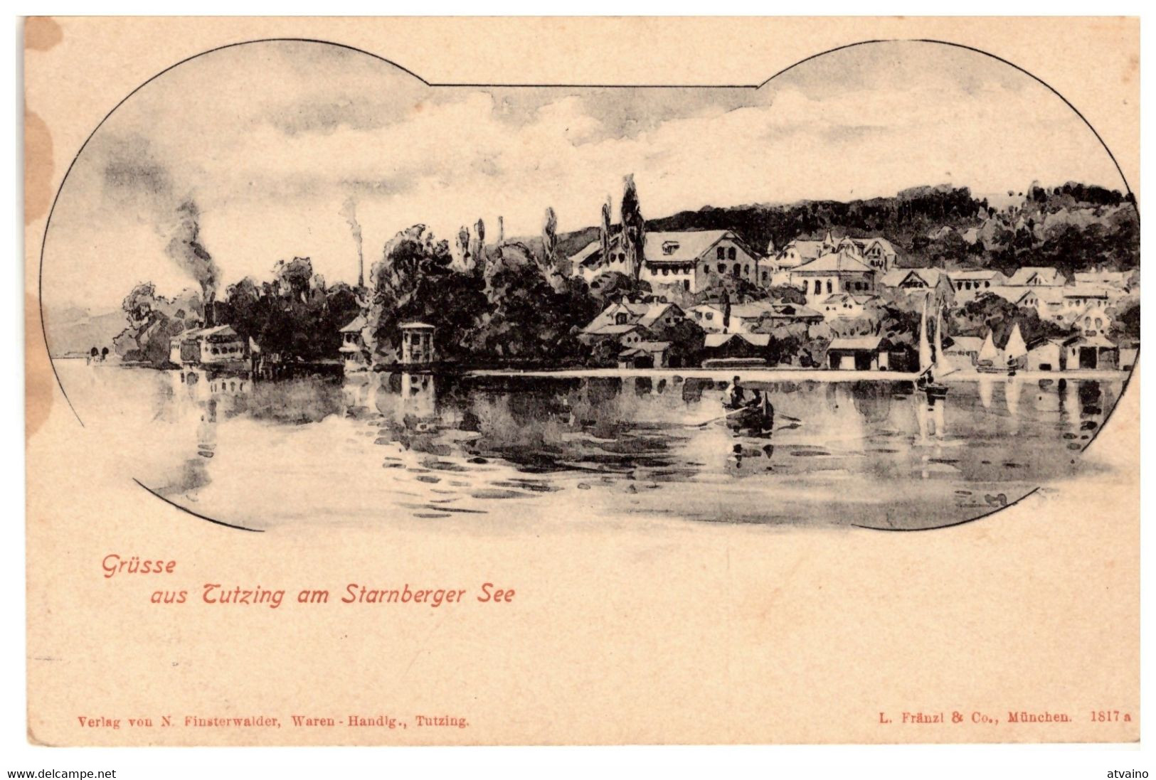 Germany Deutsche TUTZING AM STARNBERGER SEE VINTAGE PHOTO POSTCARD - 1900s - Tutzing