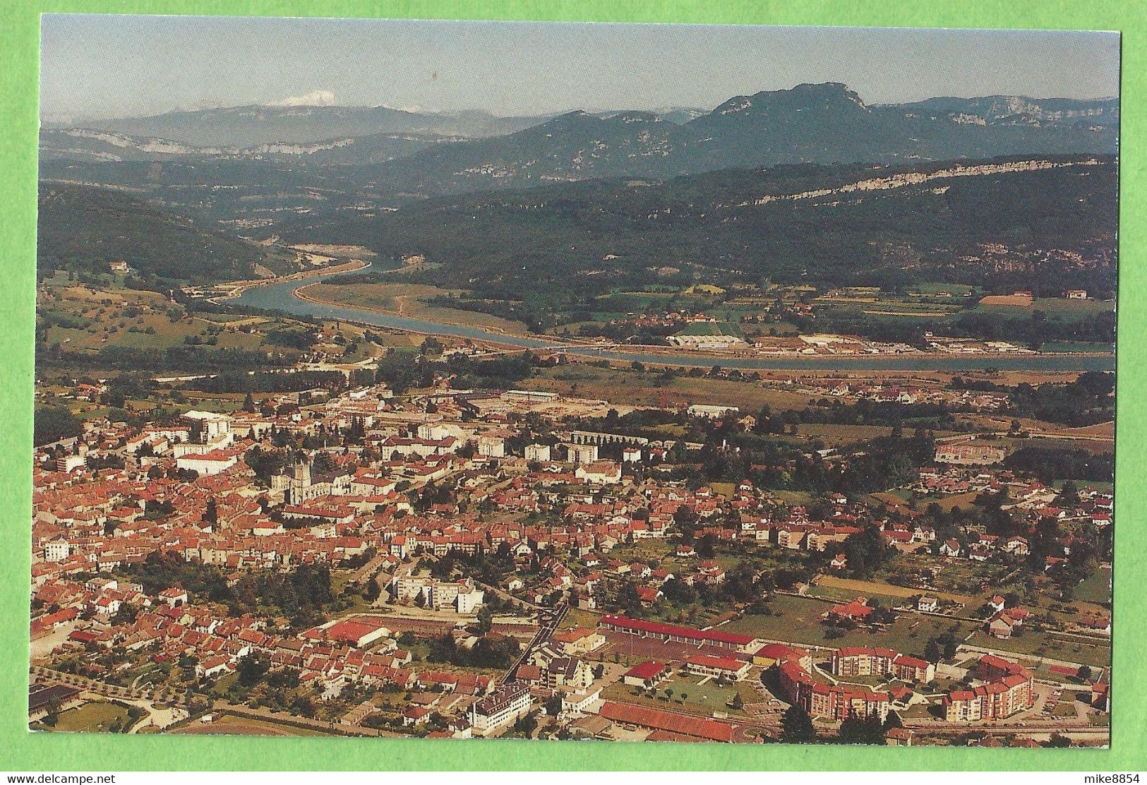 A009  CP  BELLEY   (Ain) Vue Aérienne  - Mont-Blanc Et Canal Du Rhône  ++++ - Belley