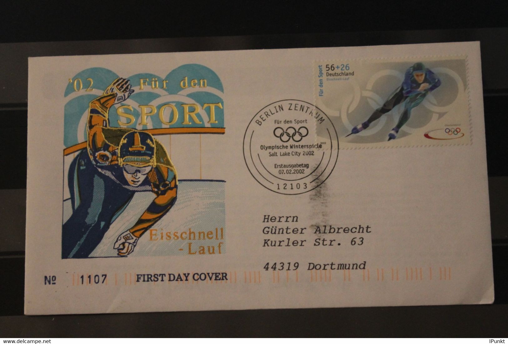 Deutschland 2002; Olympische Winterspiele 2002, MiNr. 2238, FDC - Hiver 2002: Salt Lake City