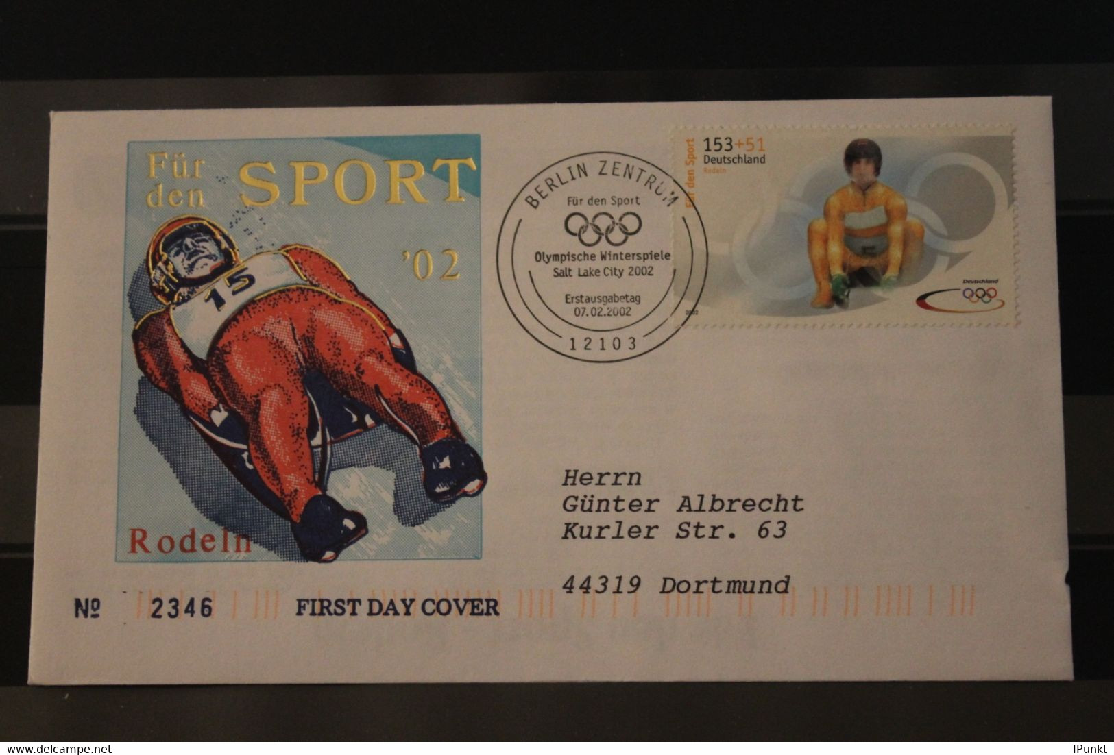 Deutschland 2002; Olympische Winterspiele 2002, MiNr. 2240, FDC - Inverno2002: Salt Lake City