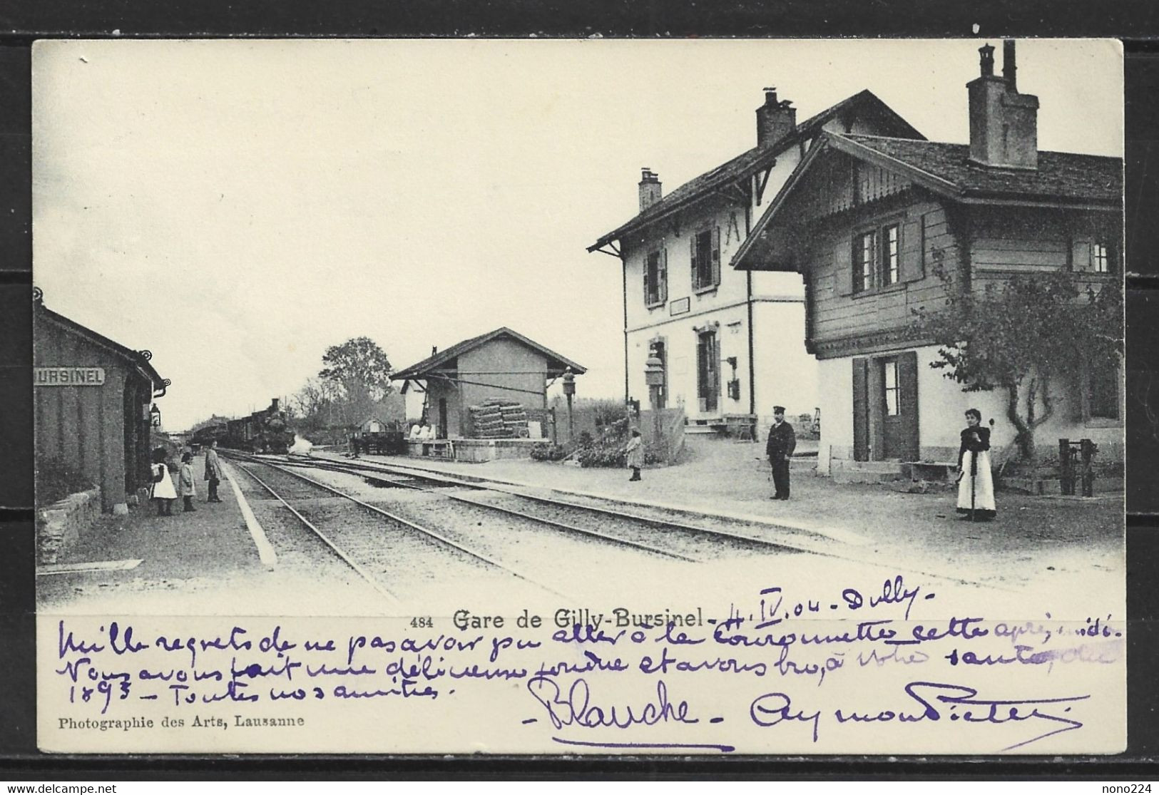 Carte P De 1904 ( Gare De Gilly-Bursinel ) - Gilly