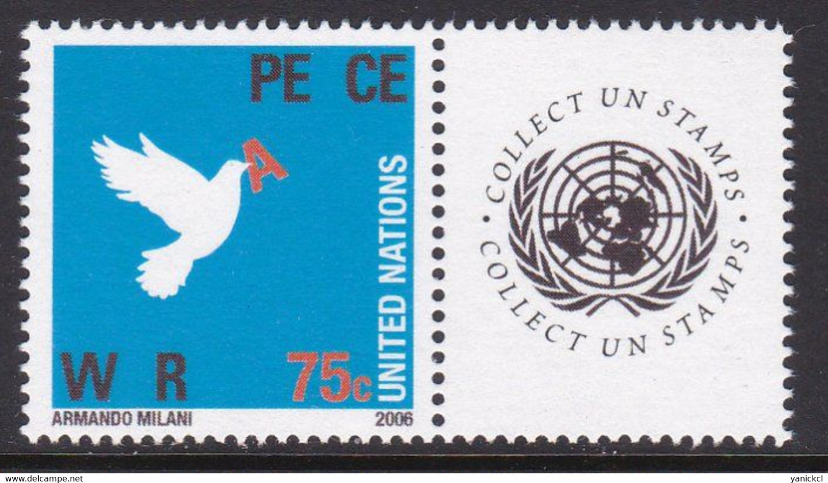 New-York - Guerre/Paix - Personnalisé Collect UN Stamps- 2006 - N° Y&T 1009 - Ongebruikt