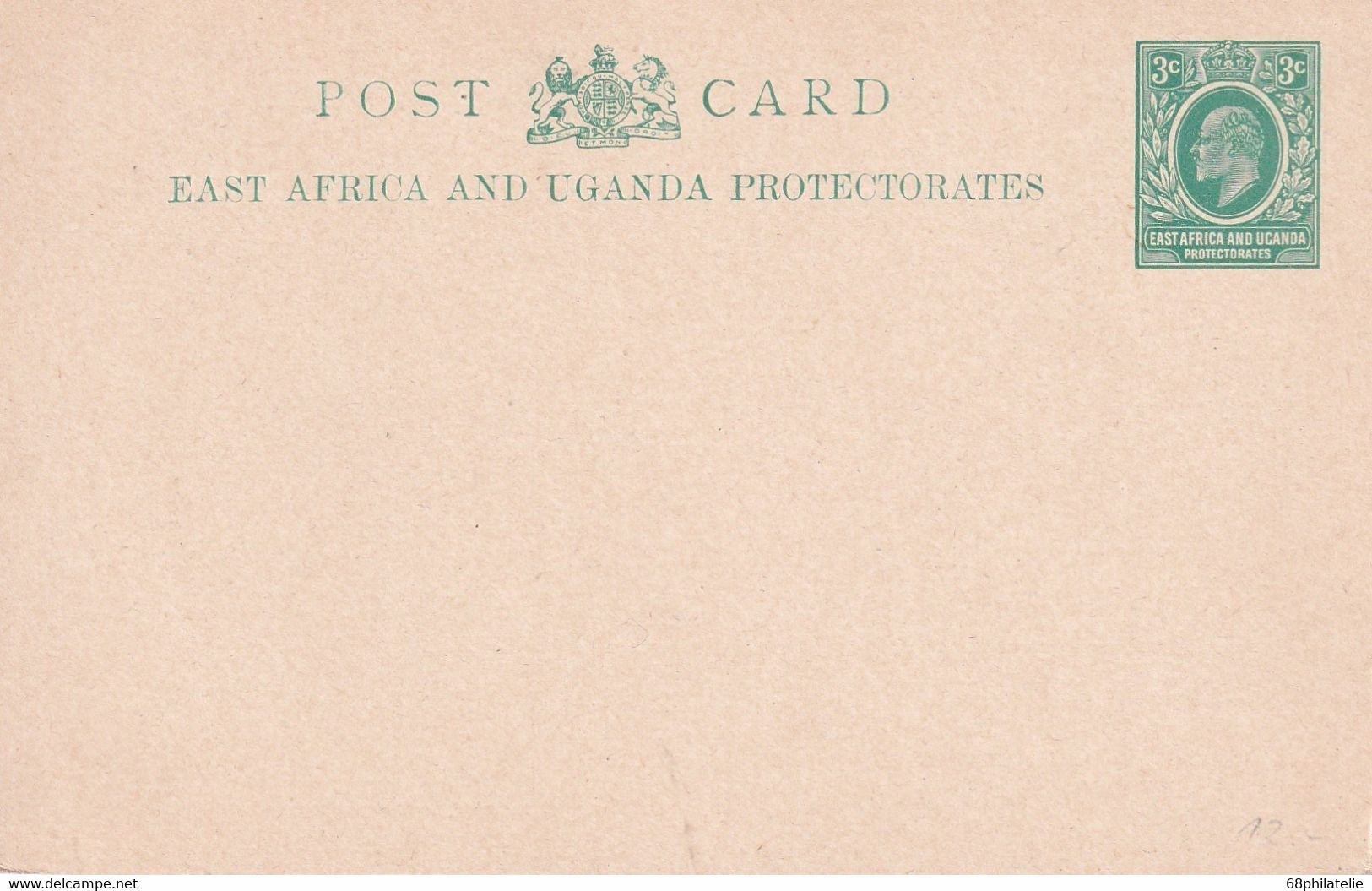 EAST AFRIKA AND UGANDA      ENTIER POSTAL/GANZSACHE/POSTAL STATIONERY CARTE - Africa Orientale Britannica