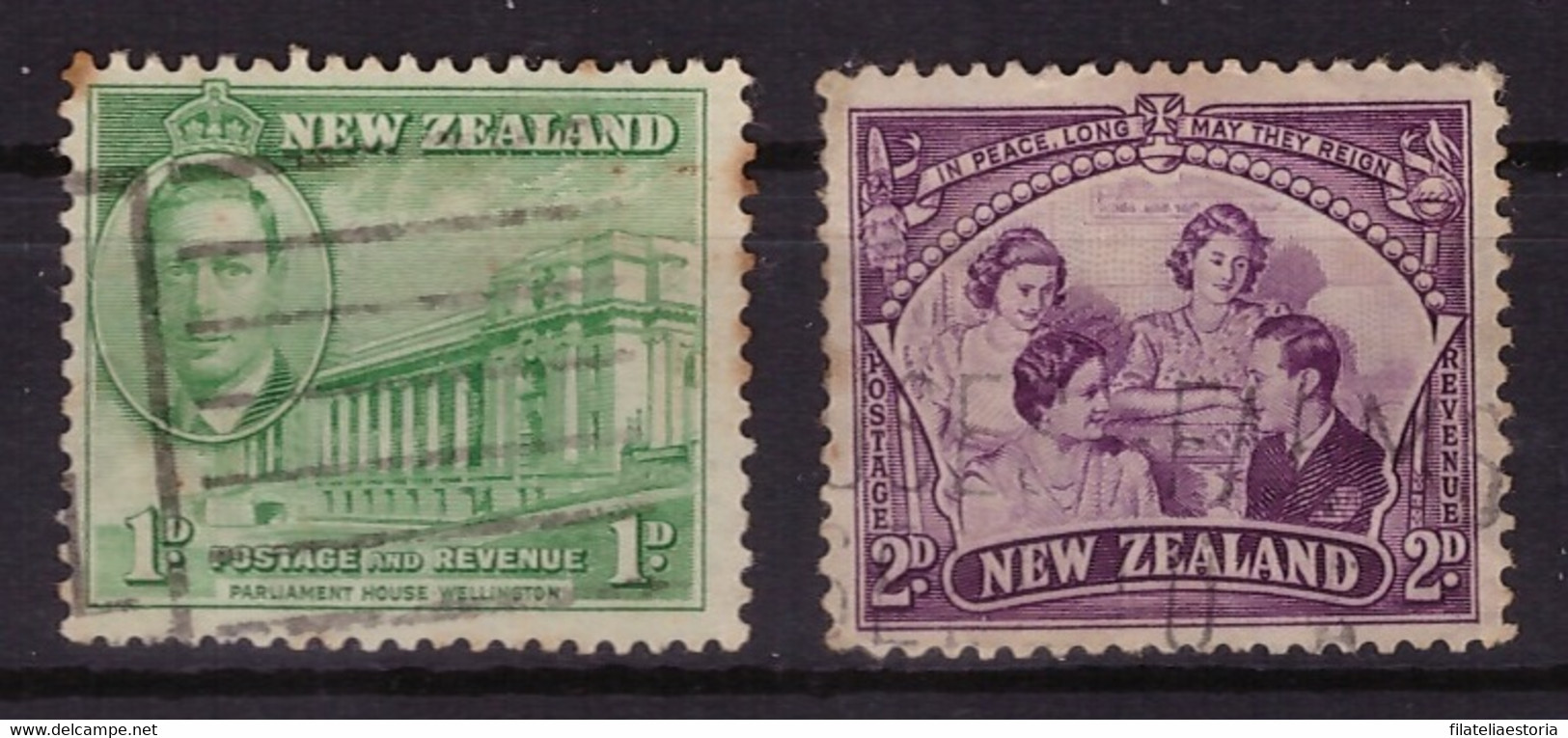 Nouvelle-Zélande 1946 - Oblitéré - Bâtiments - Michel Nr. 283 285 (nzl330) - Gebraucht