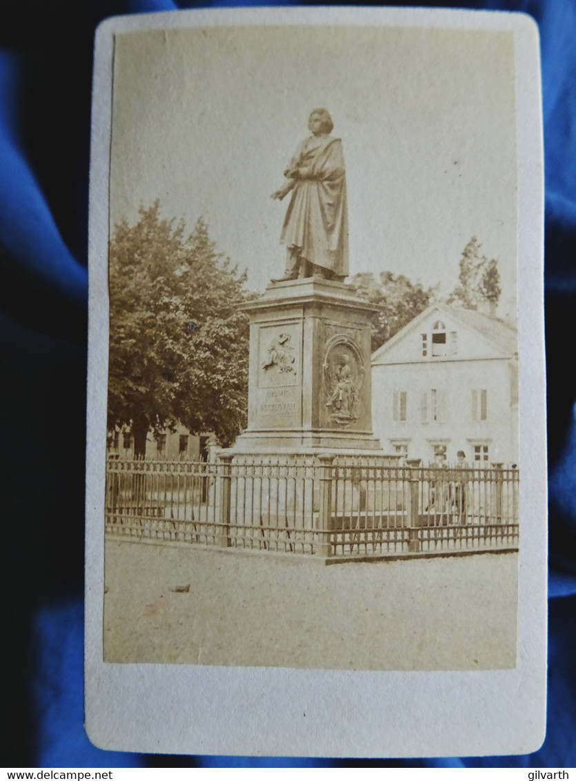 Photo CDV Anonyme - Beethoven Monument In Bonn, 1873 L595B - Ancianas (antes De 1900)