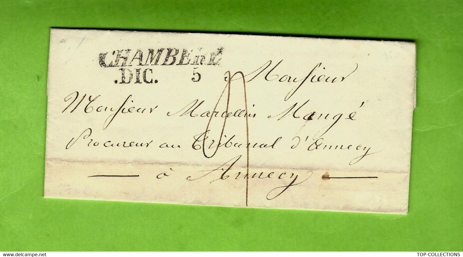 1837 RELIGION COLLEGE DES JESUITES CHAMBERY SIGN. MACONNIQUE  Gaillard MARQUE CHAMBERY PERIODE SARDE => Procureur Annecy - Historical Documents