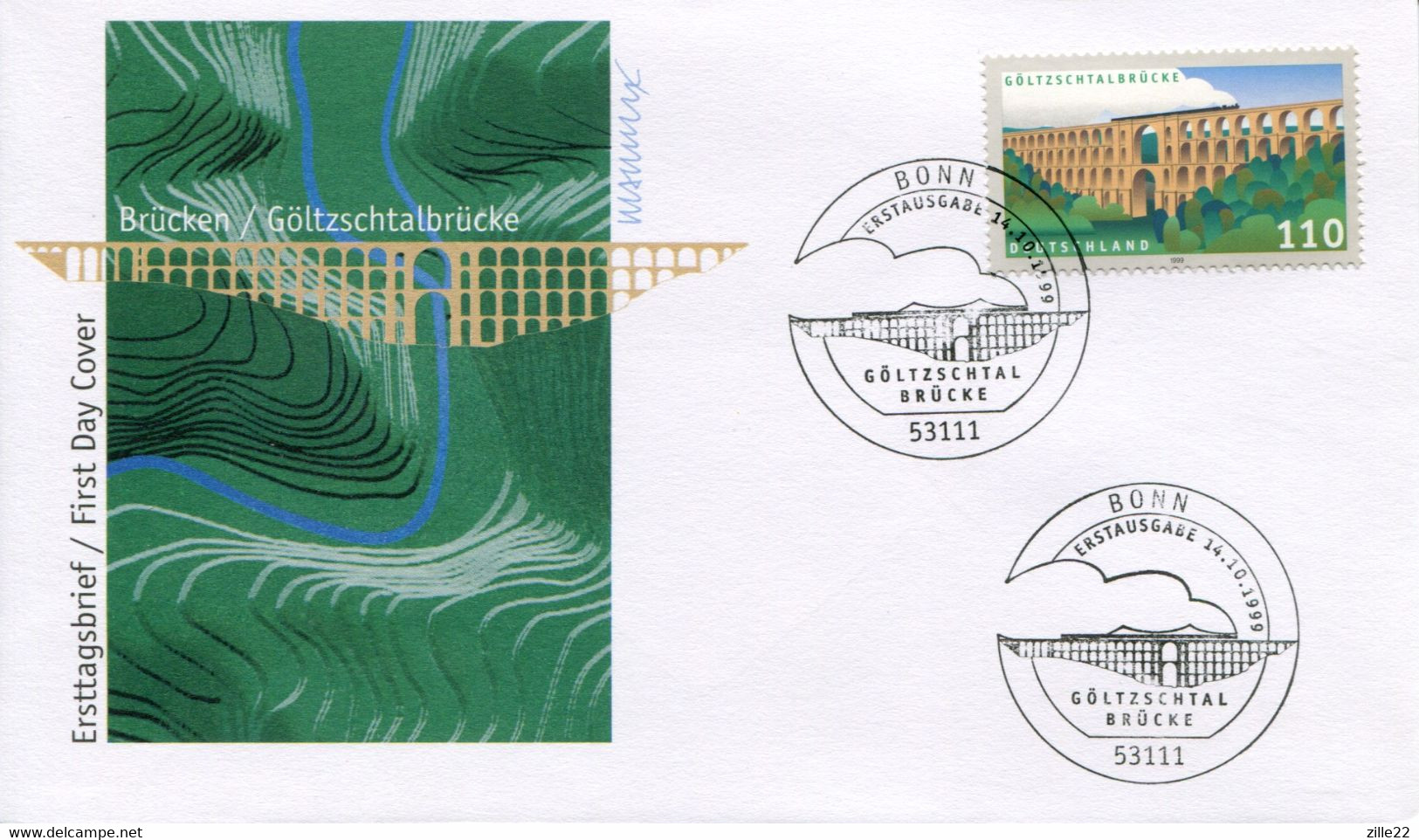 Germany Deutschland FDC Mi# 2082 - Bridge - Other & Unclassified