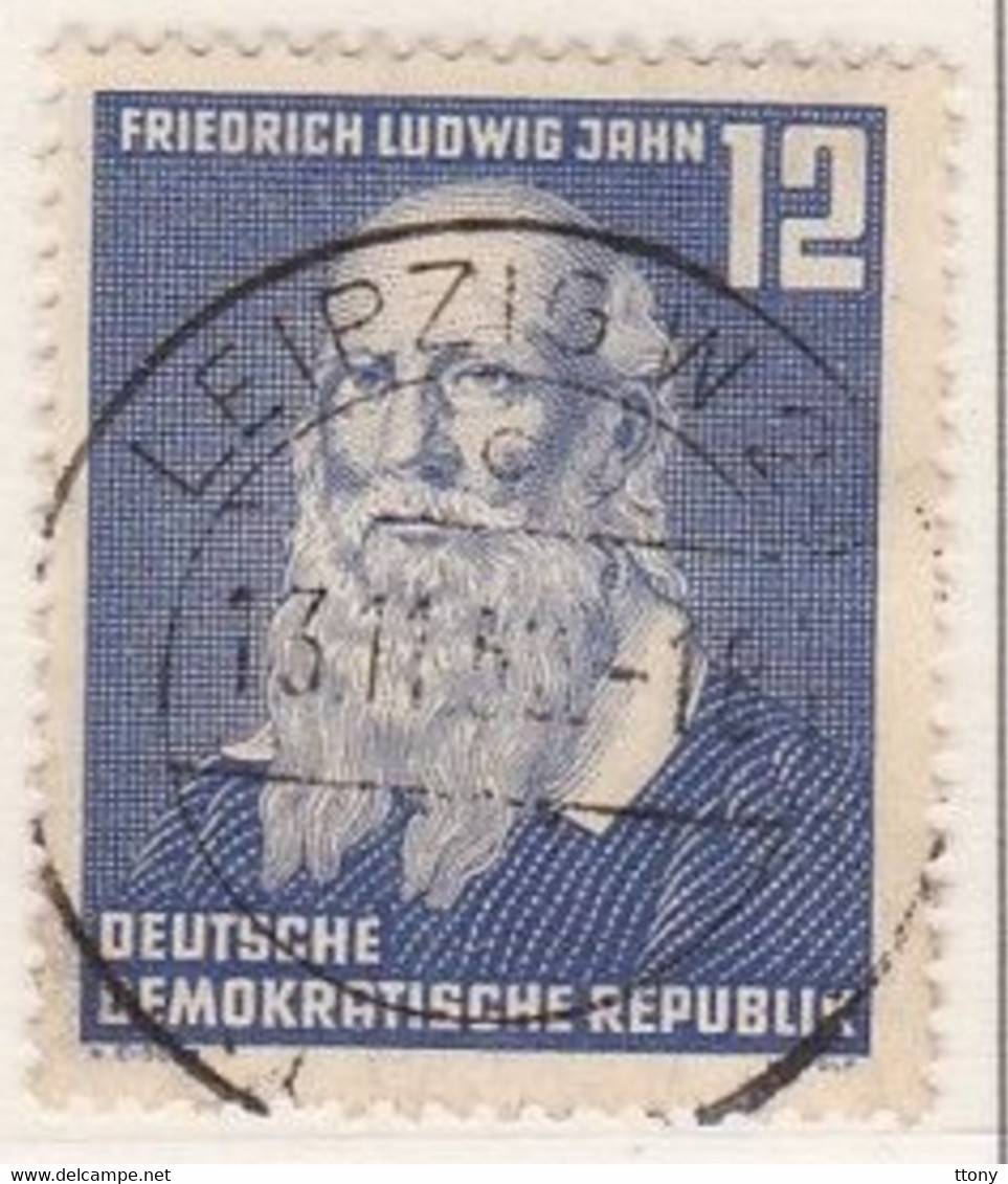 Un Timbre DDR   Mi :  317   Année 1952    12 Pf    Briefmarke     FRIEDRICH    LUDWIG   JAHN - Usados