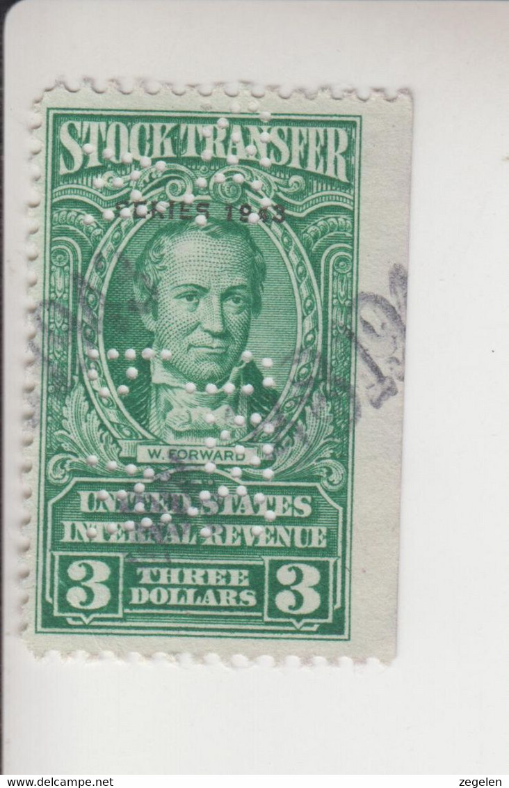 Verenigde Staten Fiskale Zegel Scott-cataloog  Jaar 1943 RD152 - Fiscaux