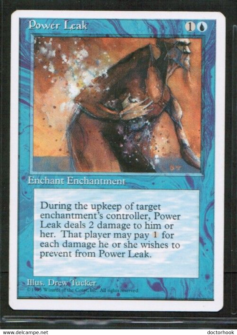 MAGIC The GATHERING  "Power Leak"---4th EDITION (MTG--154-4) - Sonstige & Ohne Zuordnung