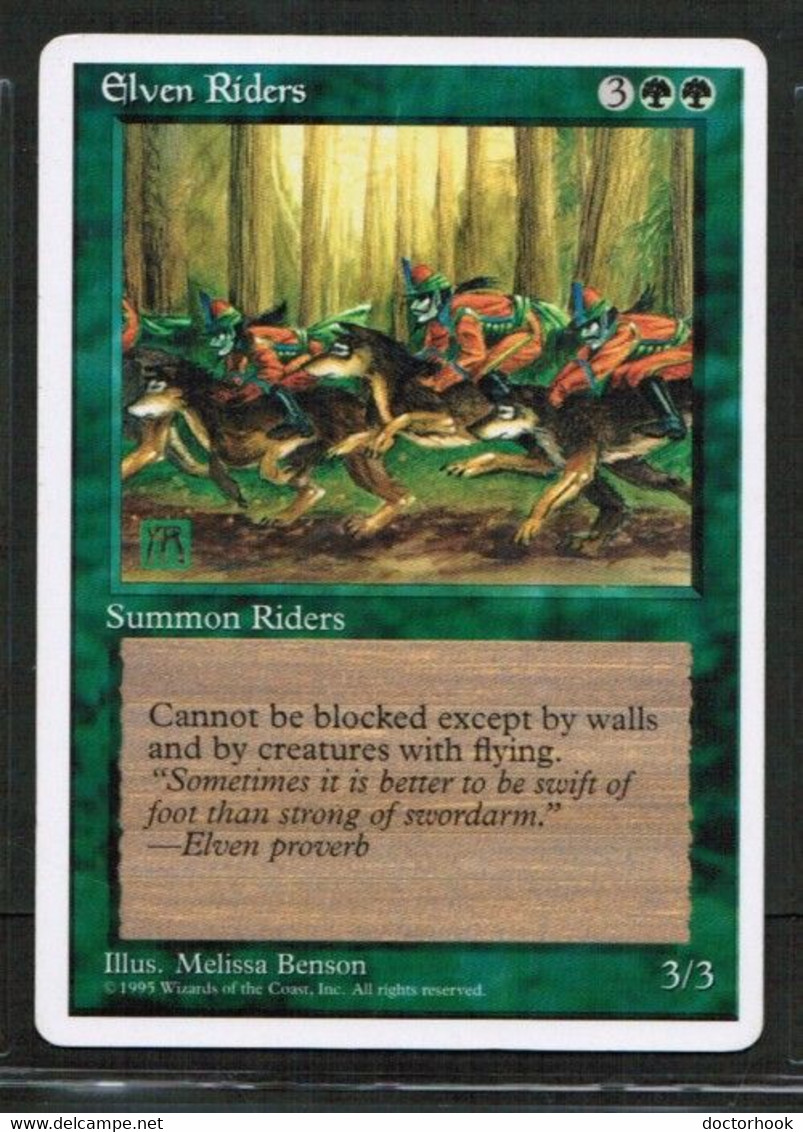MAGIC The GATHERING  "Elven Riders"---4th EDITION (MTG--154-5) - Other & Unclassified