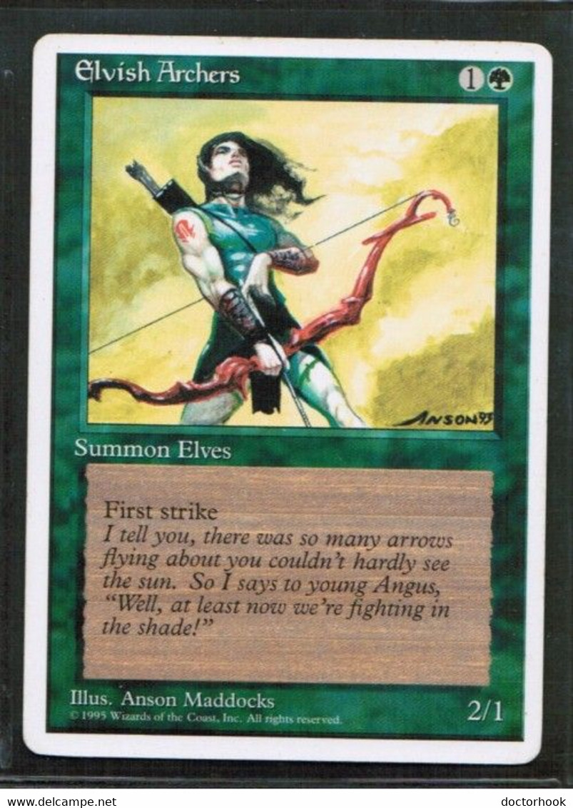 MAGIC The GATHERING  "Elvish Archers"---4th EDITION (MTG--154-9) - Other & Unclassified