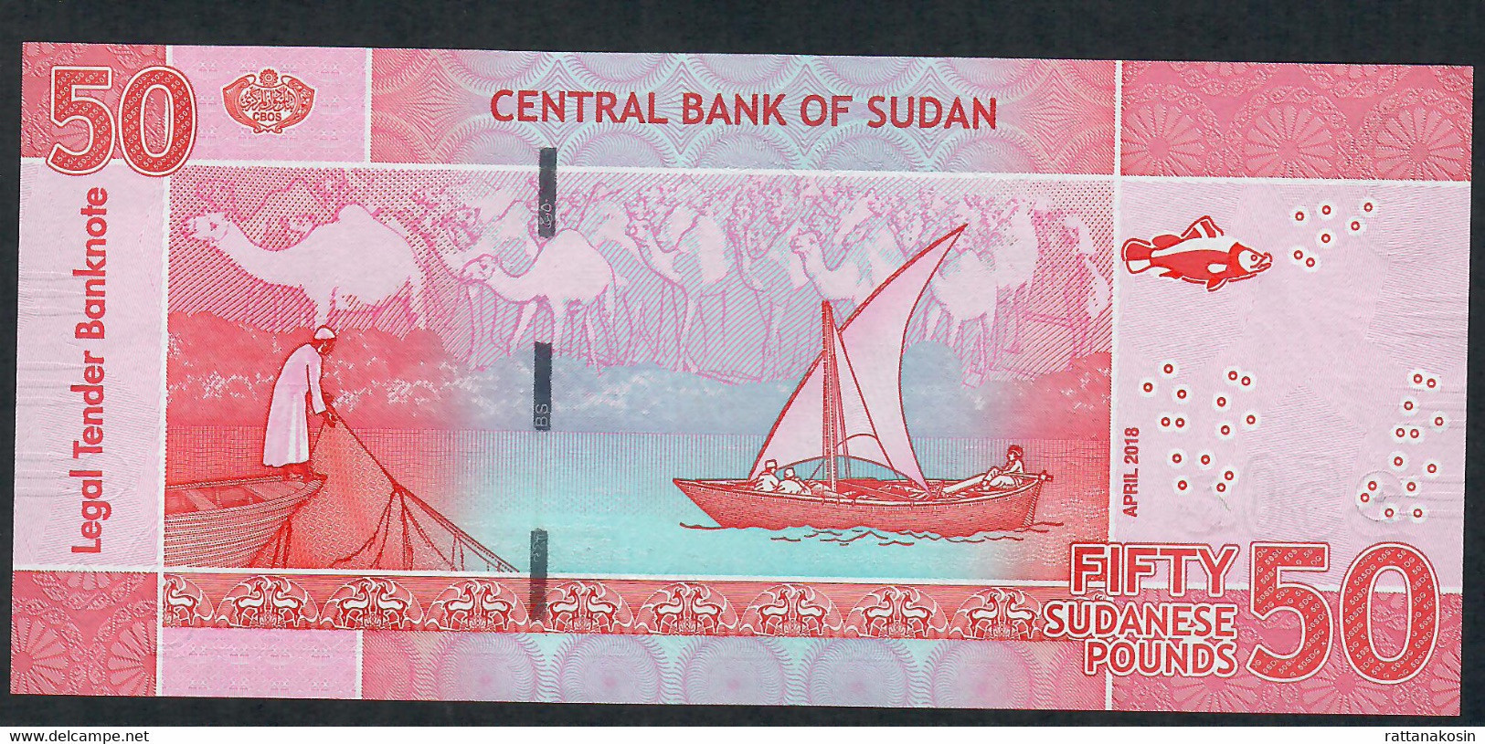 SUDAN P76 50 POUNDS  APRIL 2018 #FR       UNC. - Soedan