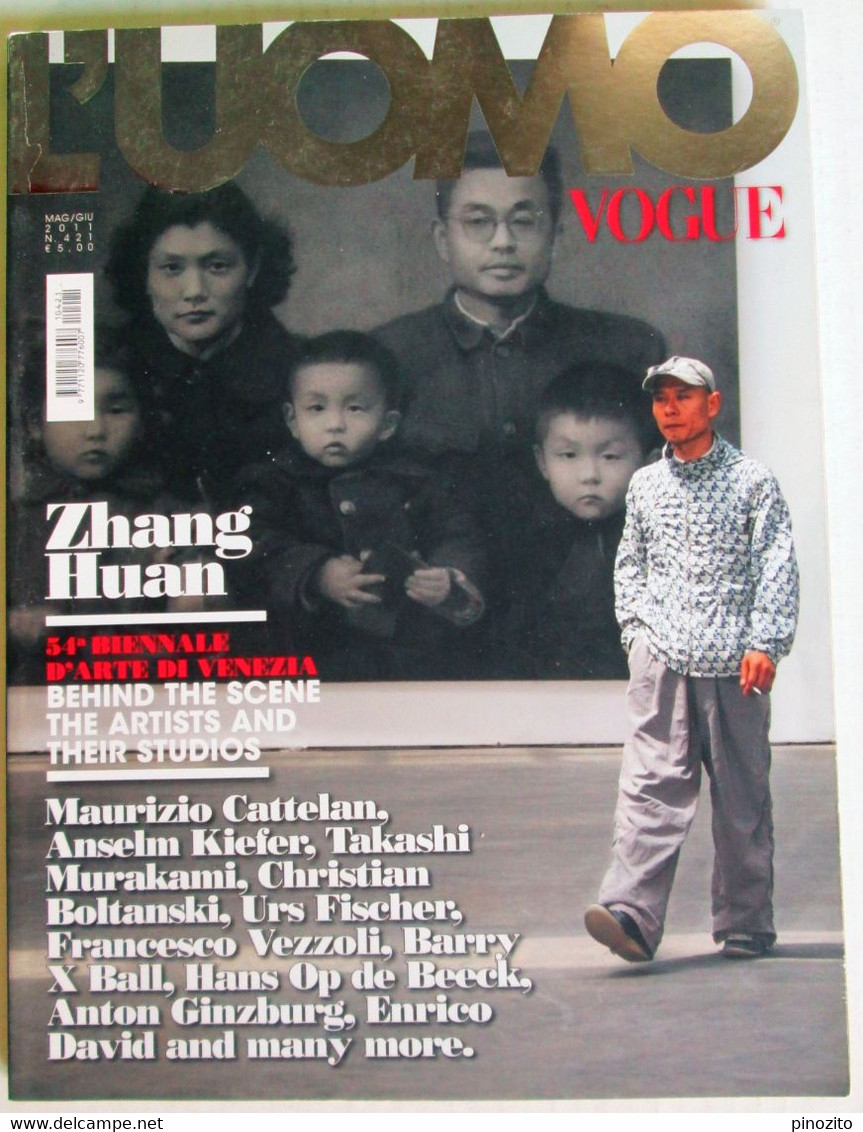 L’UOMO VOGUE 421 2011 Zhang Huan Maurizio Cattelan Urs Fischer Anselm Kiefer Christian Boltanski Barry X Ball - Mode