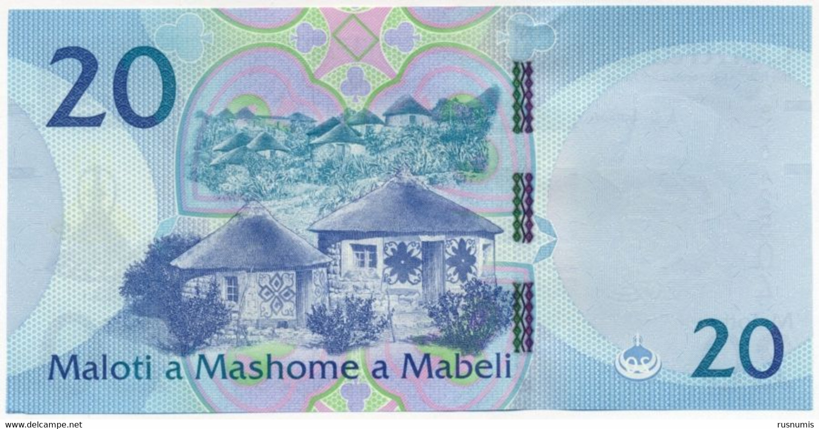 LESOTHO LESOTO 20 MALOTI P-NEW THREE KINGS BASOTHO HUTS 2021 UNC - Lesoto