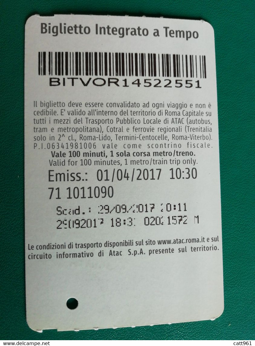 Manga Comics Biglietto BIT Ticket Metrebus Roma - Europa