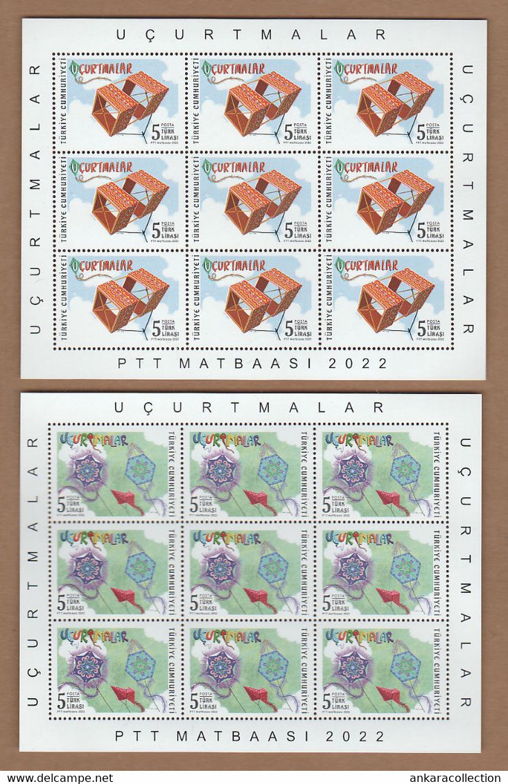 AC - TURKEY STAMP - KITES MNH FULL SHEET 23 April 2022 - Ungebraucht