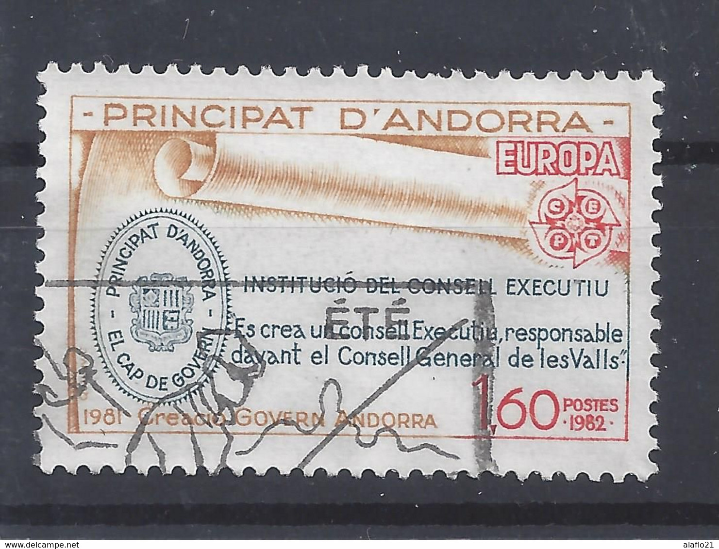 ANDORRE N° 300 - EUROPA 1982 - OBLITERE - Used Stamps