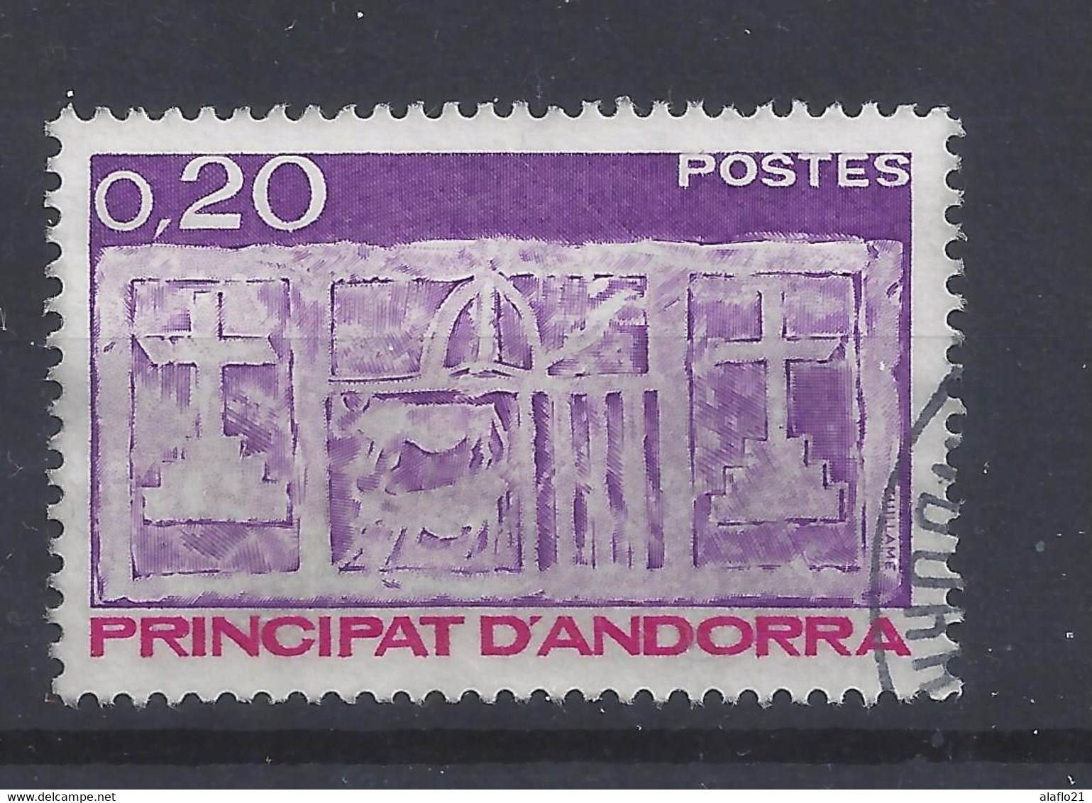 ANDORRE N° 318 - ECU PRIMITIF - OBLITERE - Oblitérés