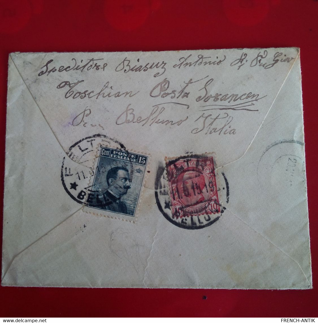 LETTRE FELTRE POUR LE PUY - Poststempel