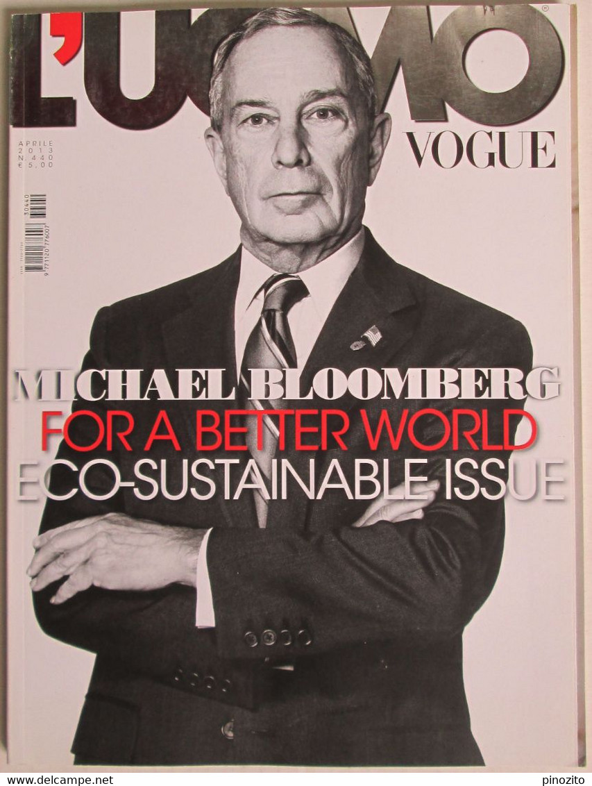 L’UOMO VOGUE 440 2013 Michael Bloomberg Ryuichi Sakamoto Frank Jensen Jim Yong Kim Leonardo Di Caprio - Moda